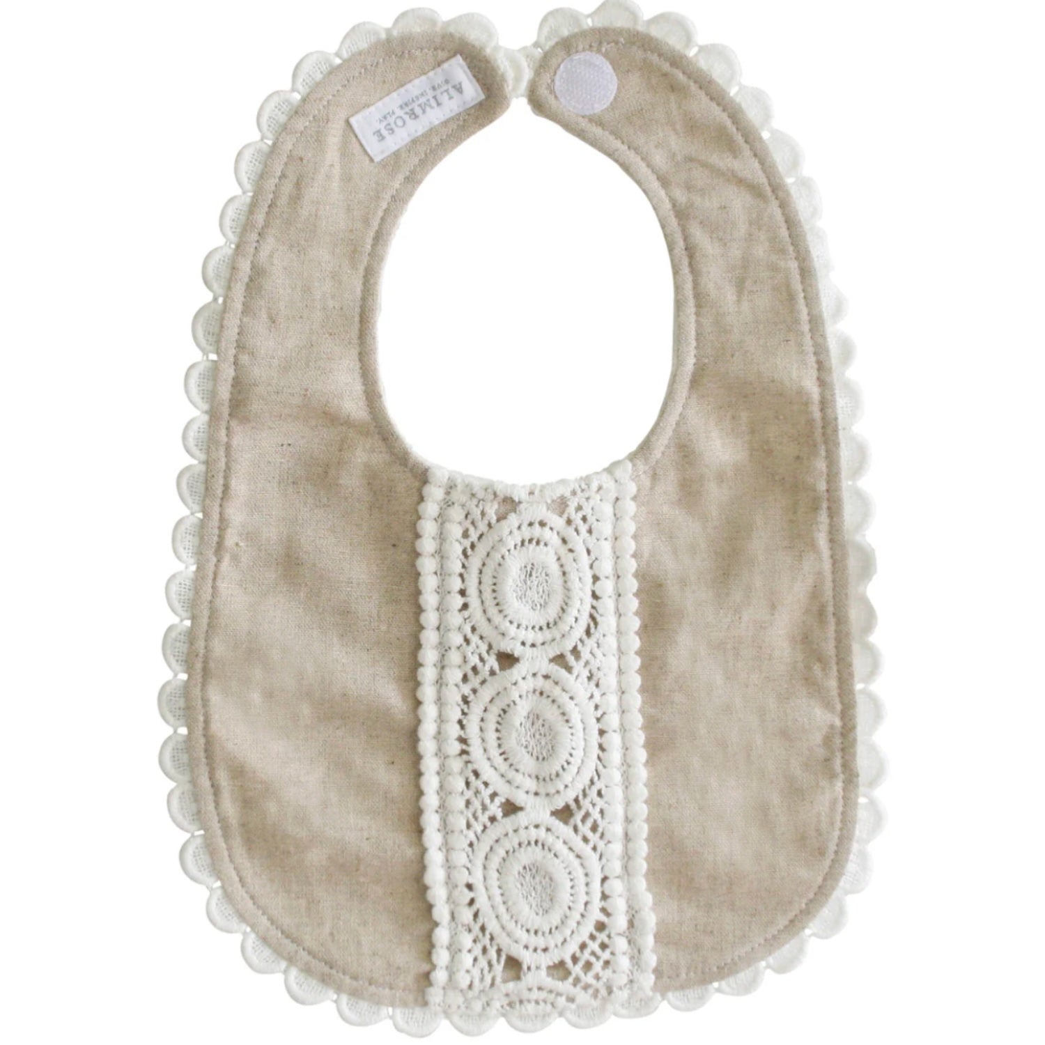 Olivia Bib - Natural Linen