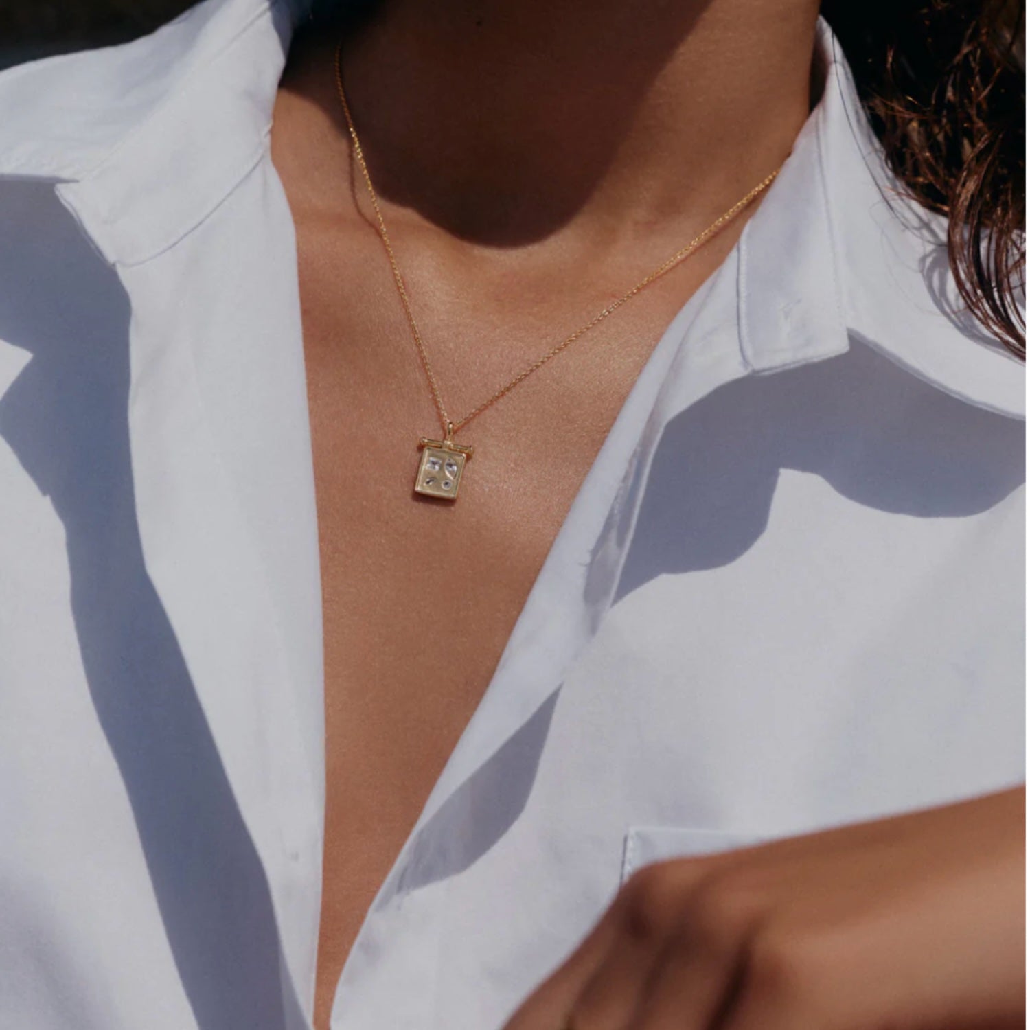 Place Pendant Necklace - Gold