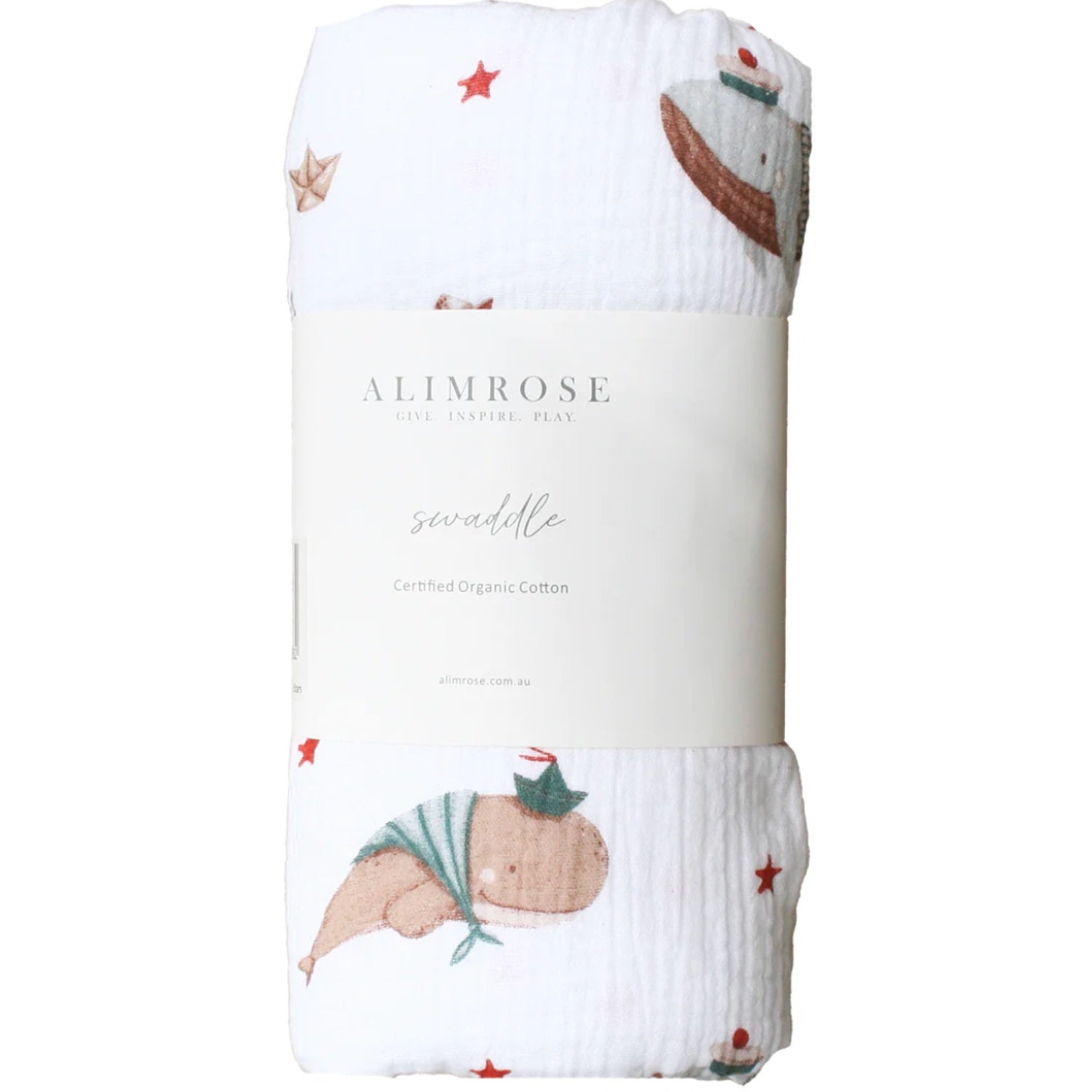Muslin Swaddle Whales