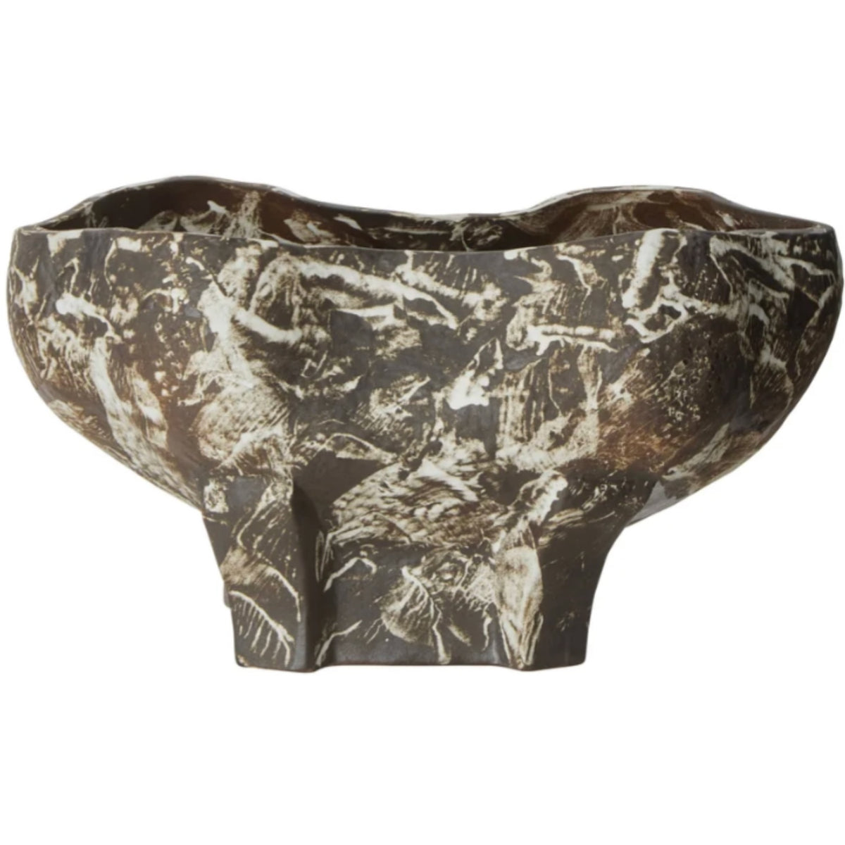 Arbor Vase (S) - Brown/White