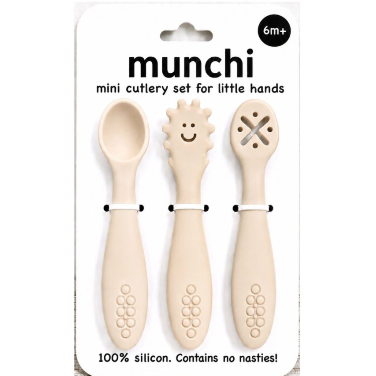 Silicone Cutlery Set - Beige