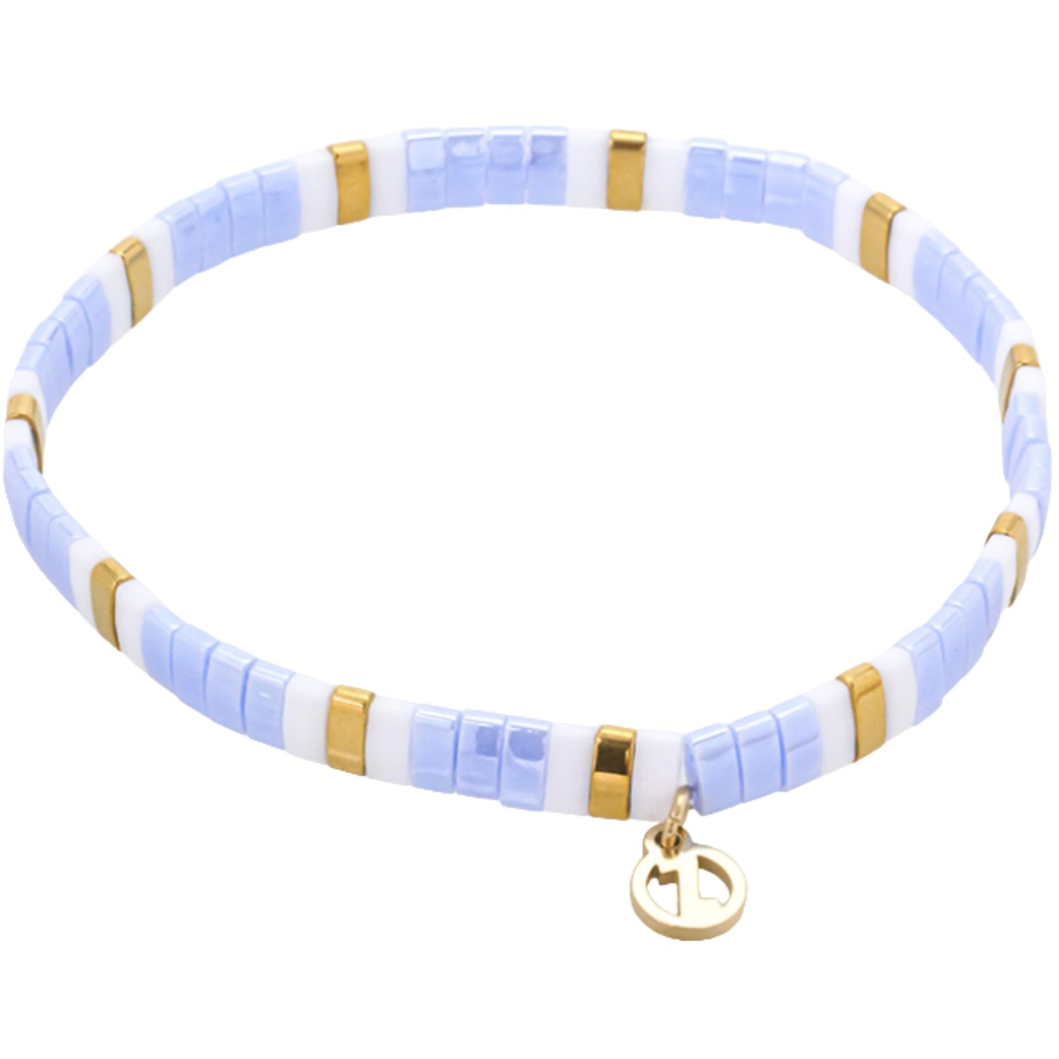 Tile Bracelet - Sky/Gold