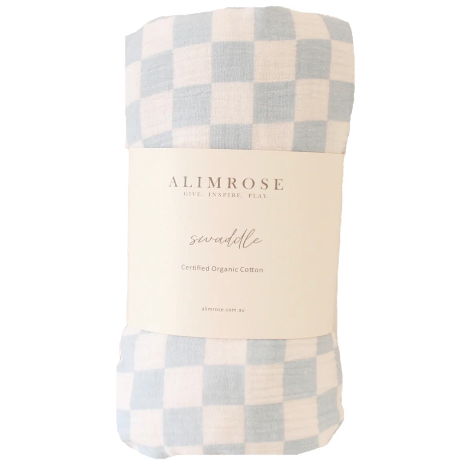 Muslin Swaddle Blue Check