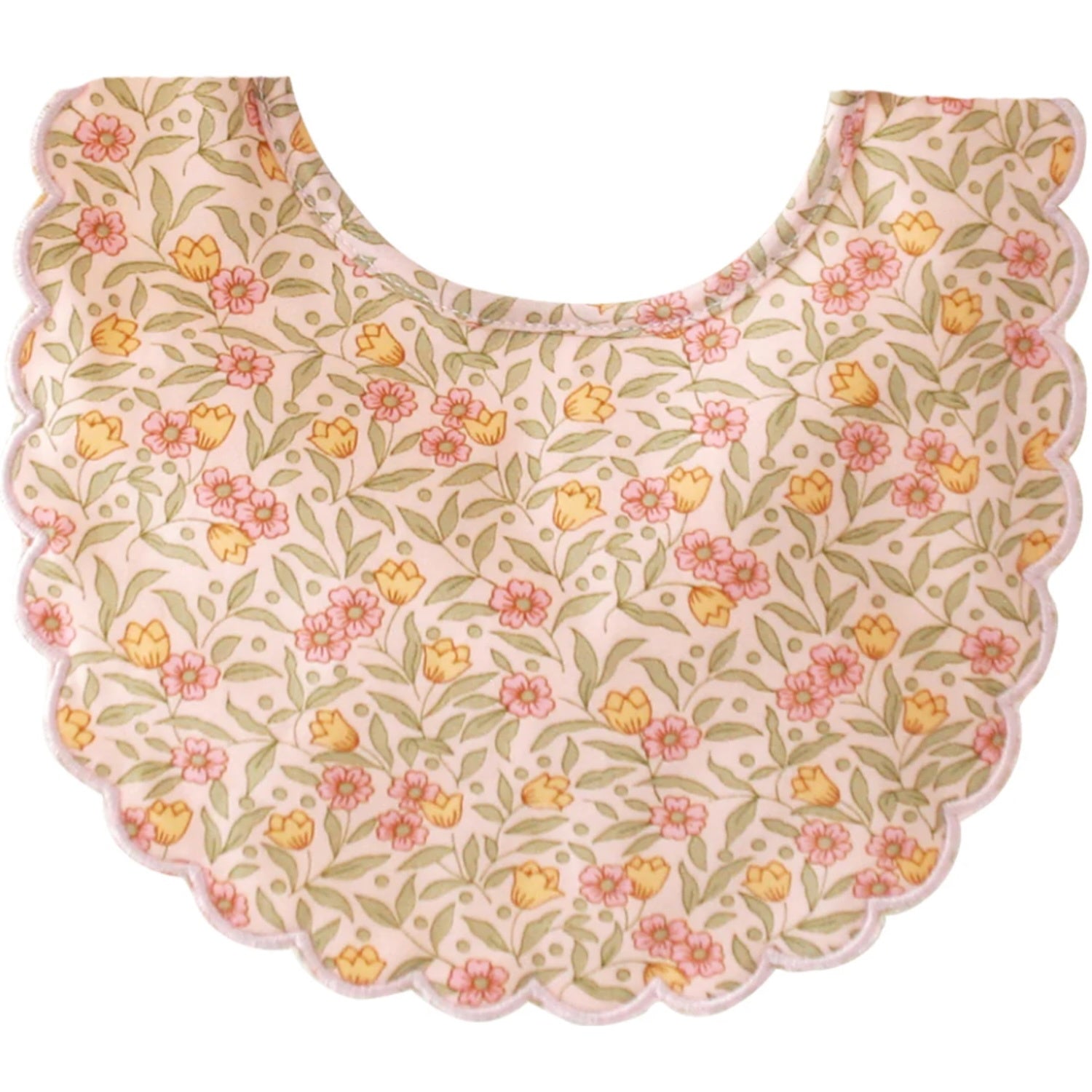 Scallop Bib Blossom - Lily Pink
