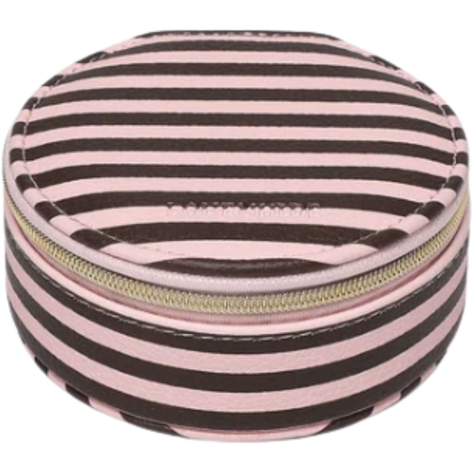 Sisco Stripe Jewellery Bag - Pink/Choc