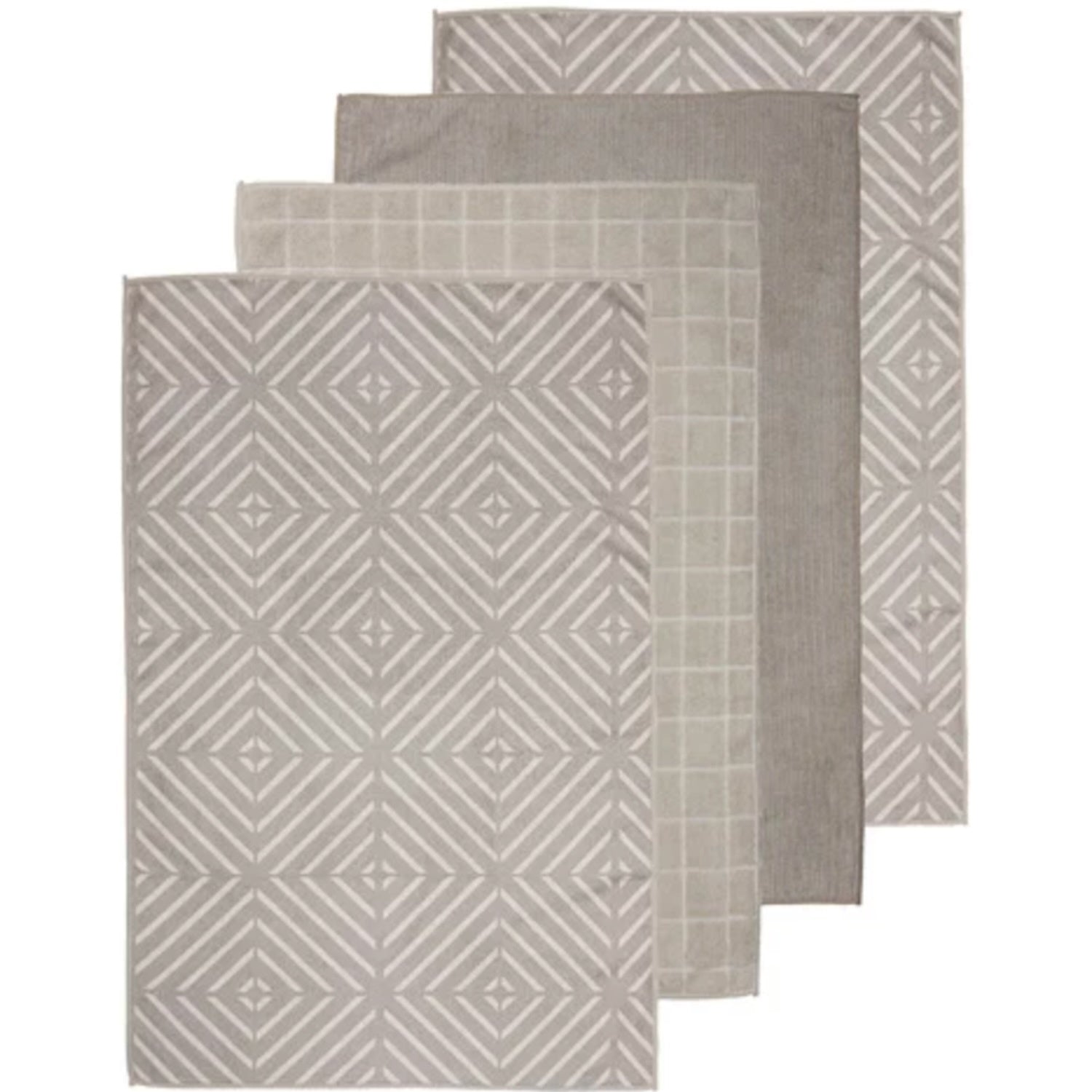 Benton 4pk Teatowels - Taupe