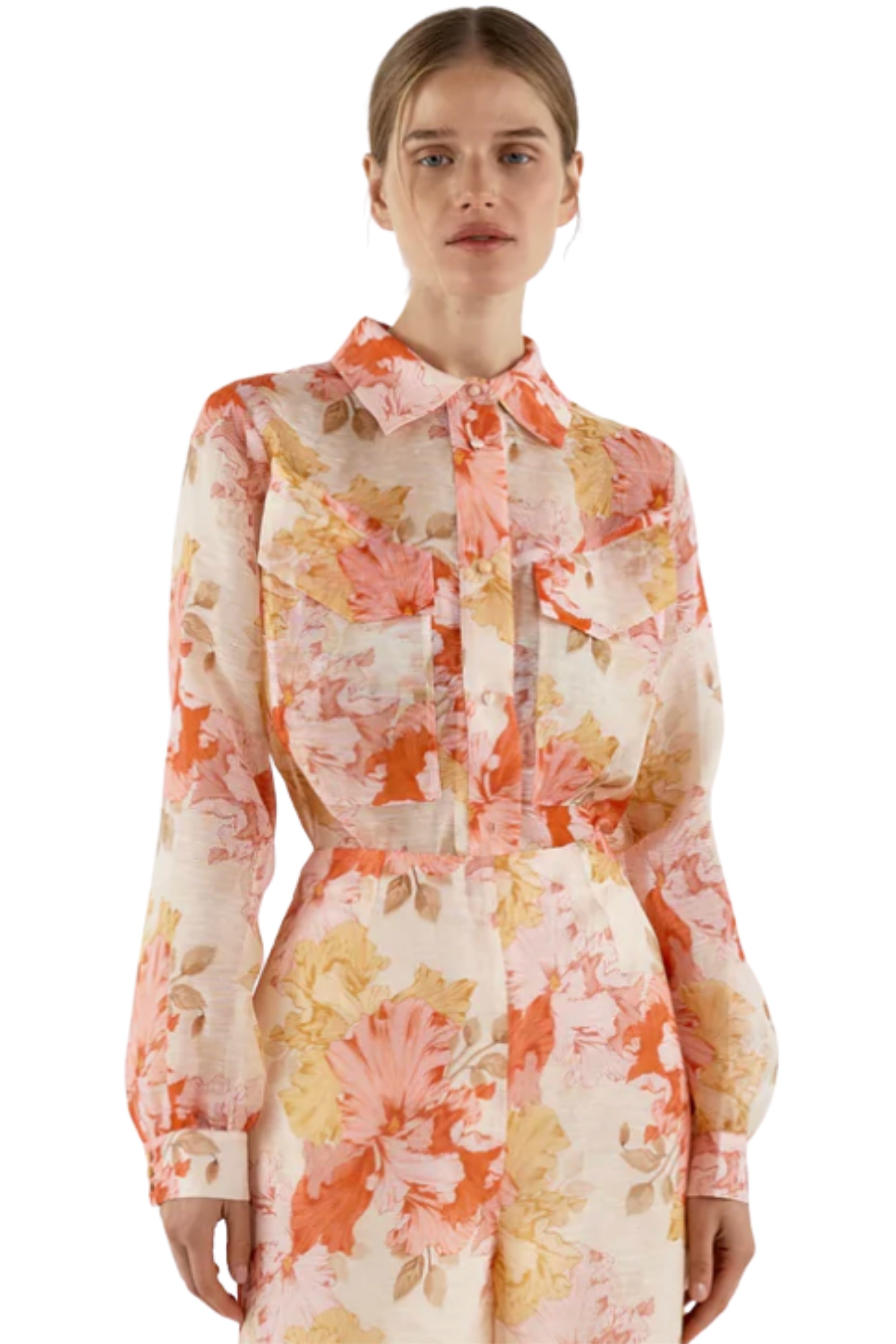 Chloe Blouse - Red/Pink