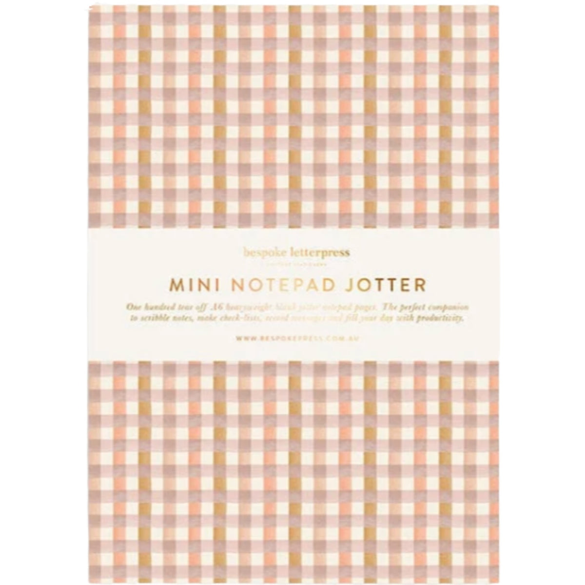 Primrose Gingham Mini Jotter