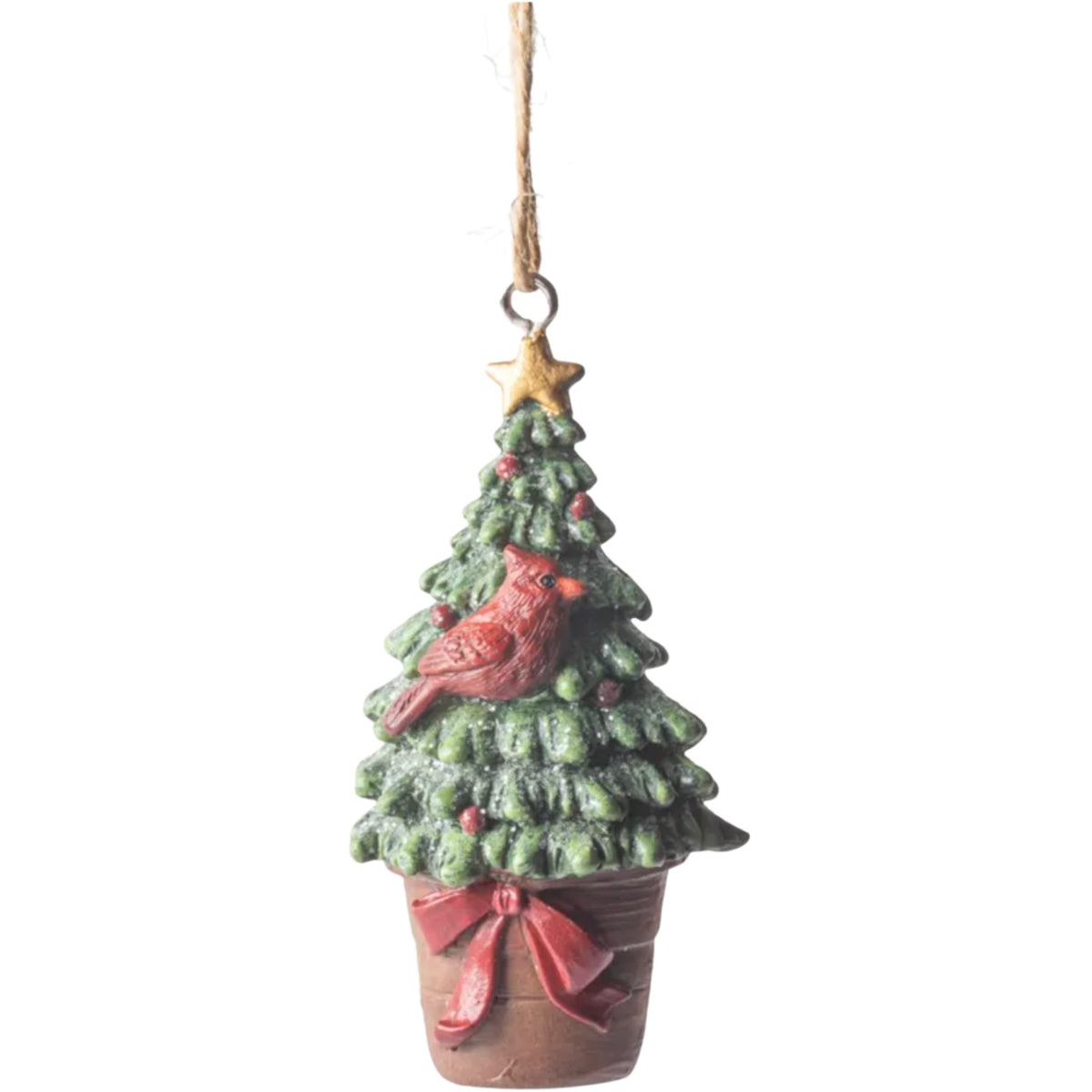 Hanging Potted Tree w/ Bird