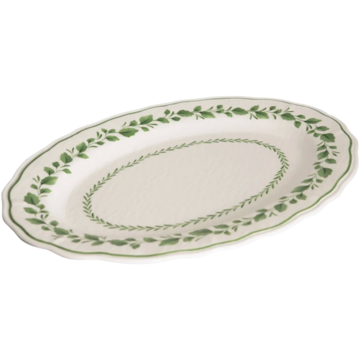 Cecile Oval Platter - Green/White