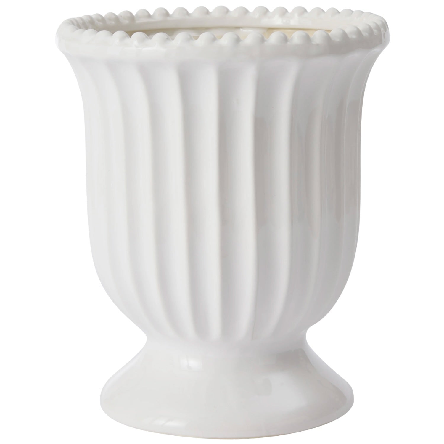 Cassie Pedestal Vase - White