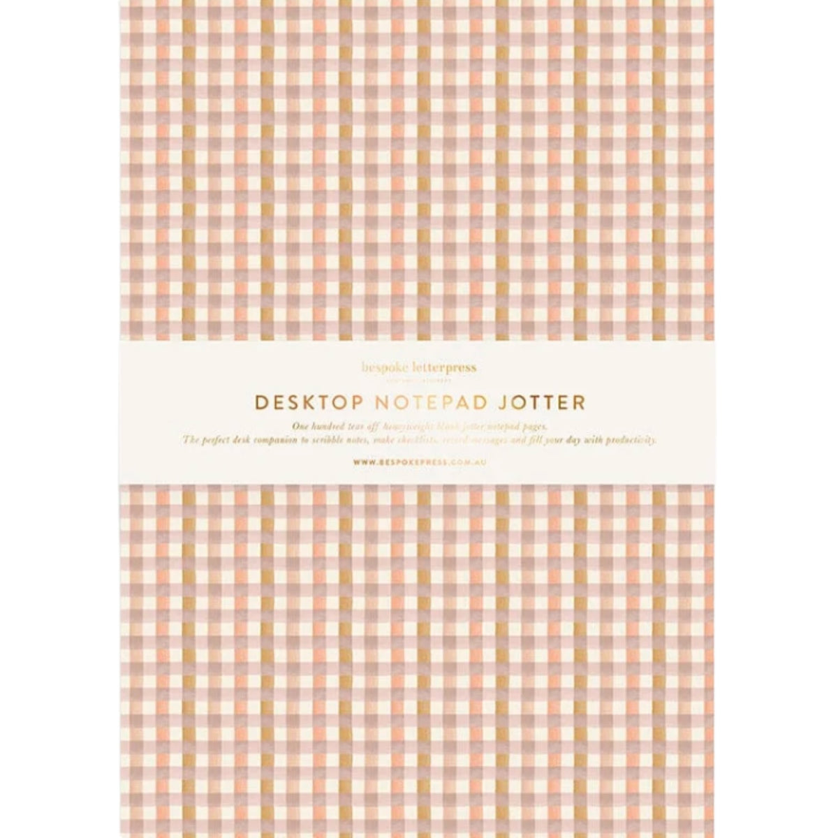 Primrose Gingham Notepad Jotter