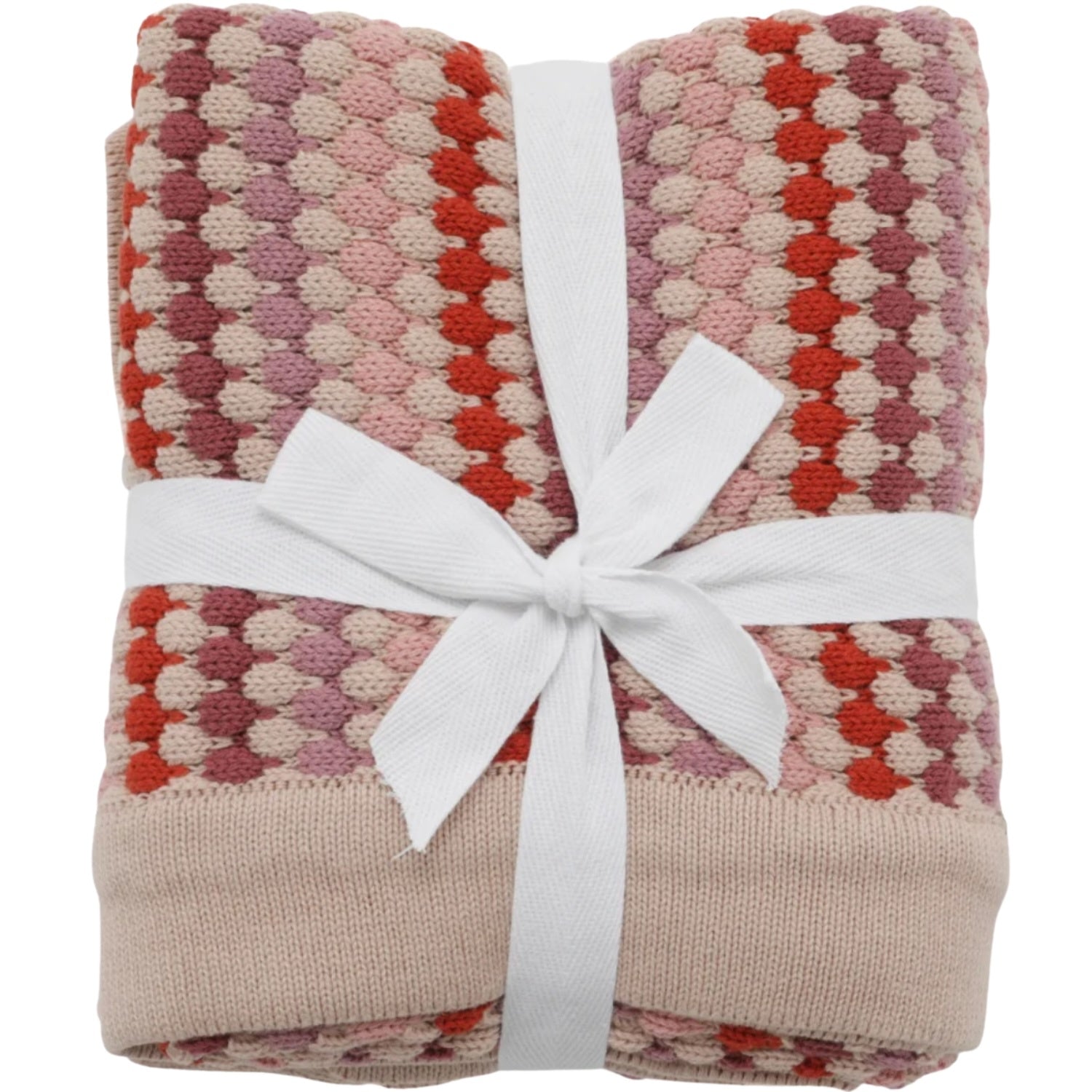 Confetti Stripe Baby Blanket - Pink