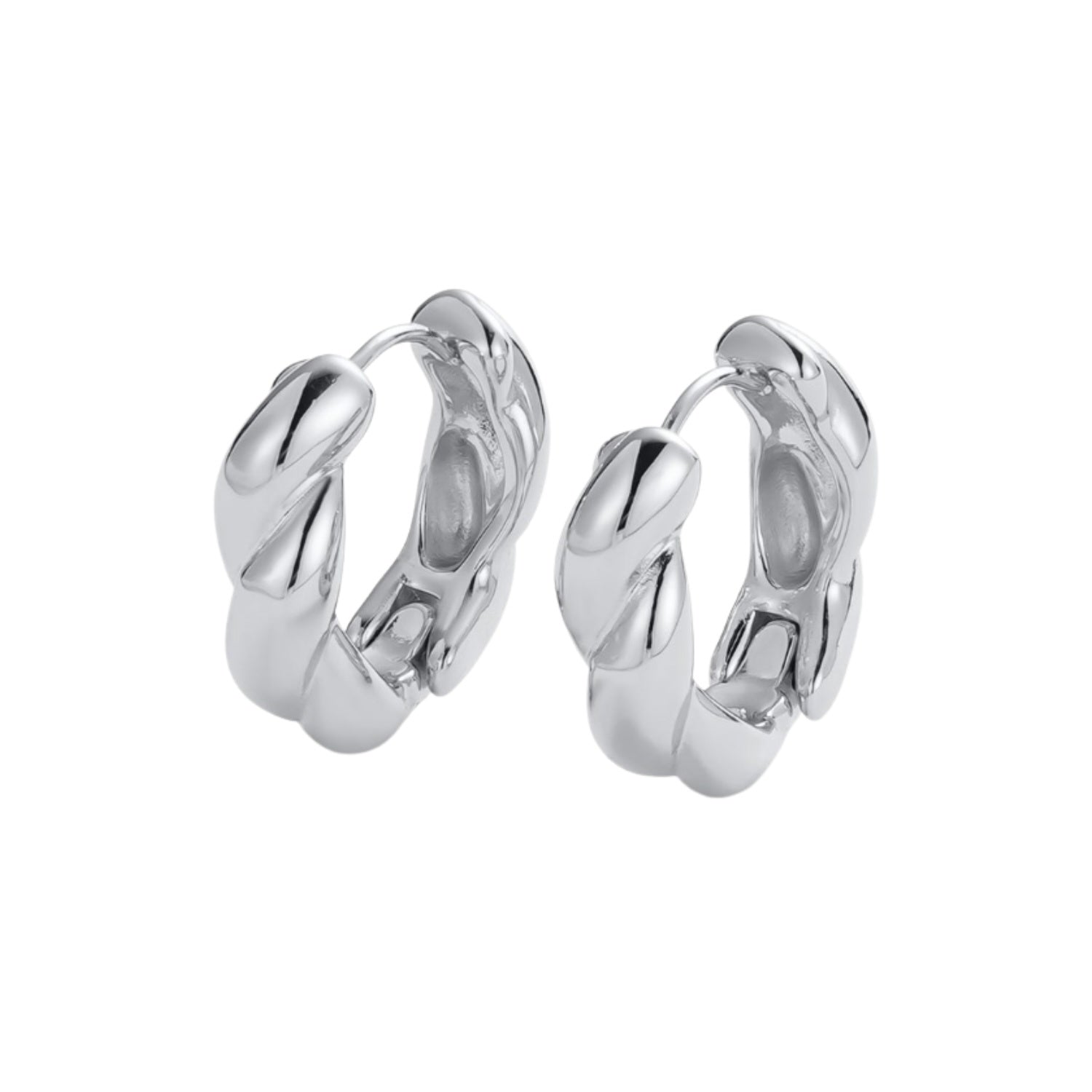 Maya Hoop Earrings - Silver