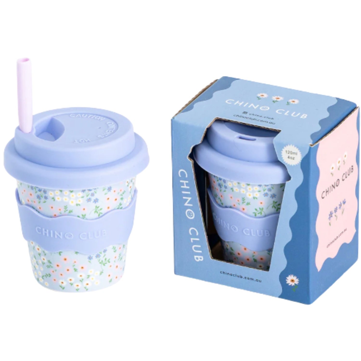 4oz Babychino Cup - Blue Floral