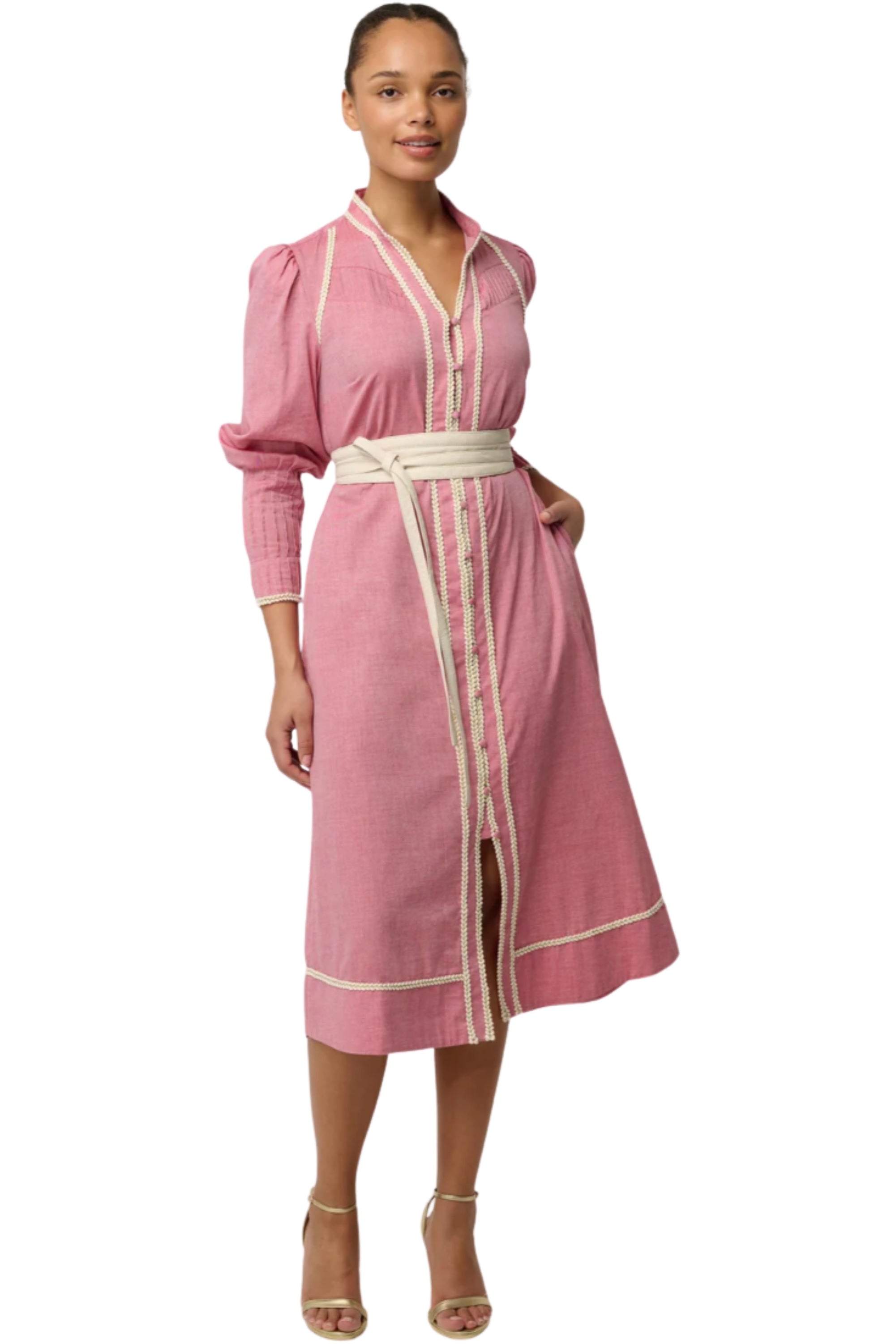 Isla Dress - Blush Chambray