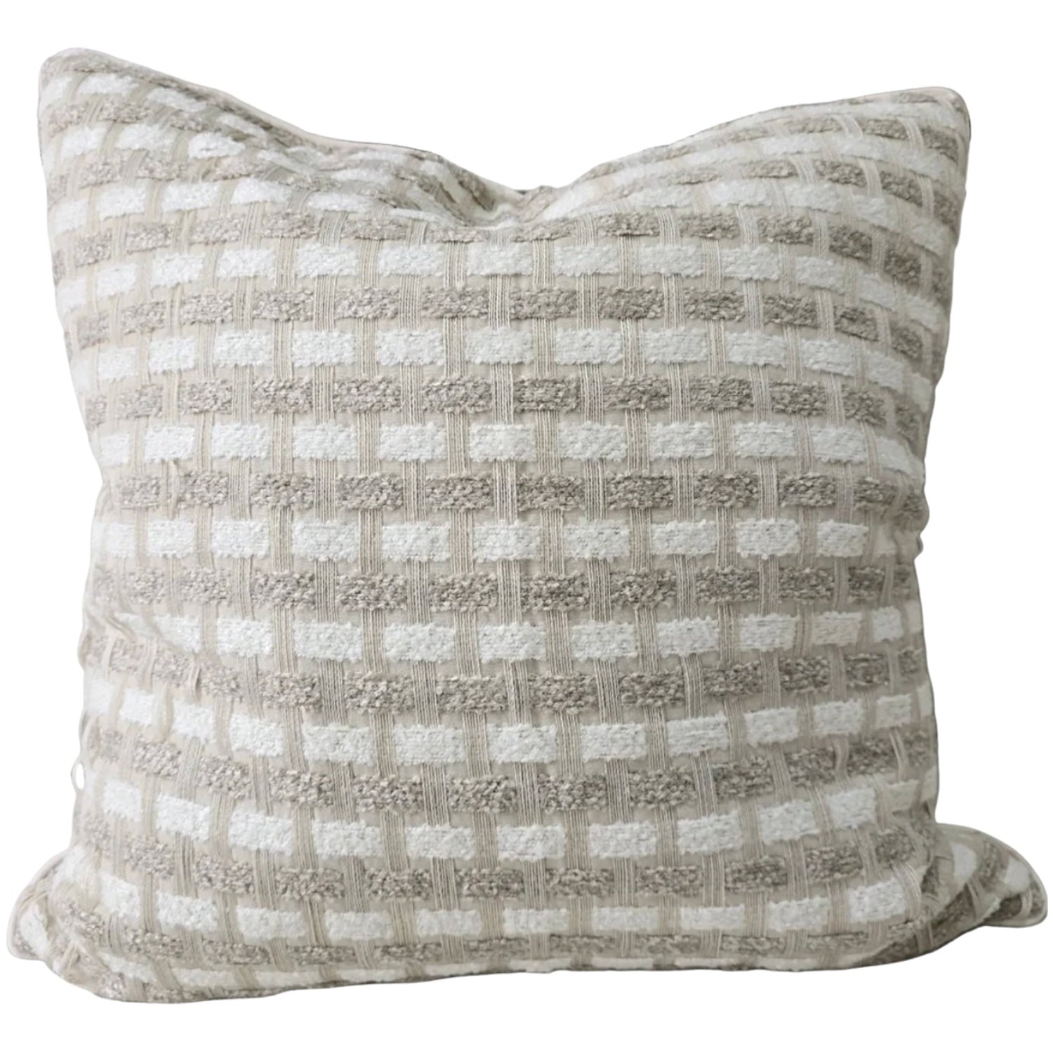 Lattice Cushion 55 cm - Beige/Ivory