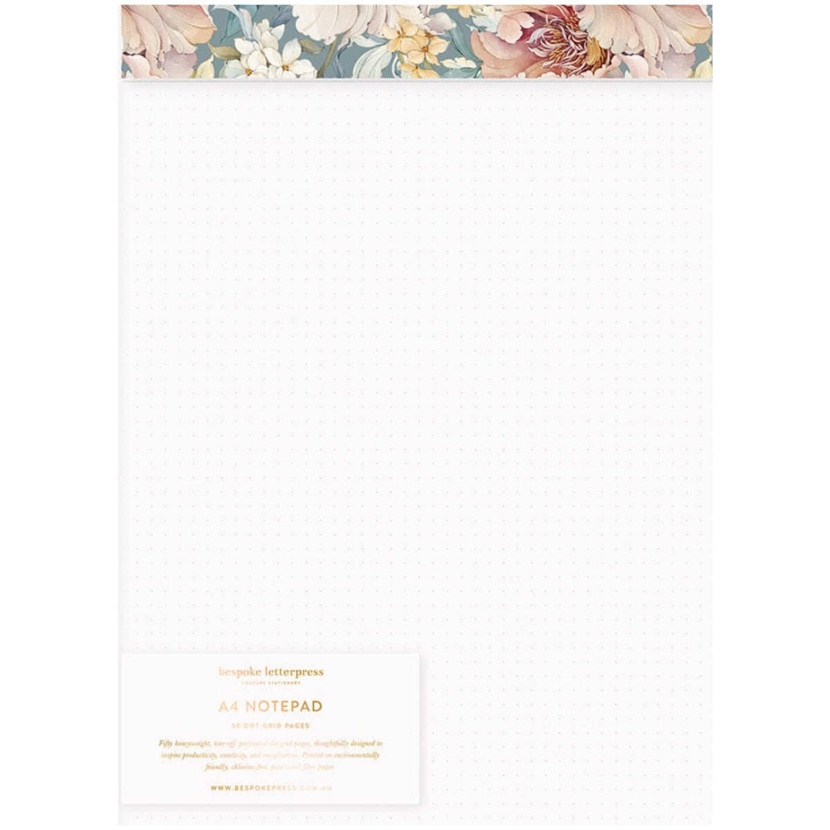 A4 Notepad - Regency Blooms