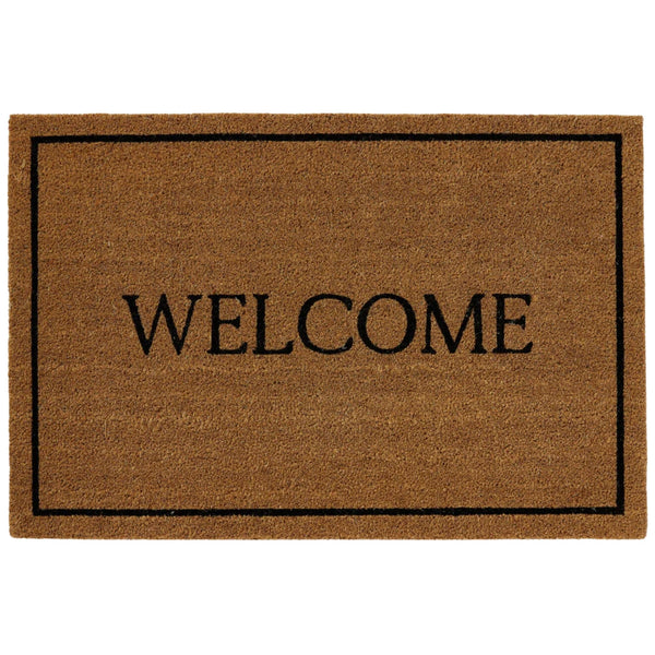 Welcome Black Doormat 60x90cm