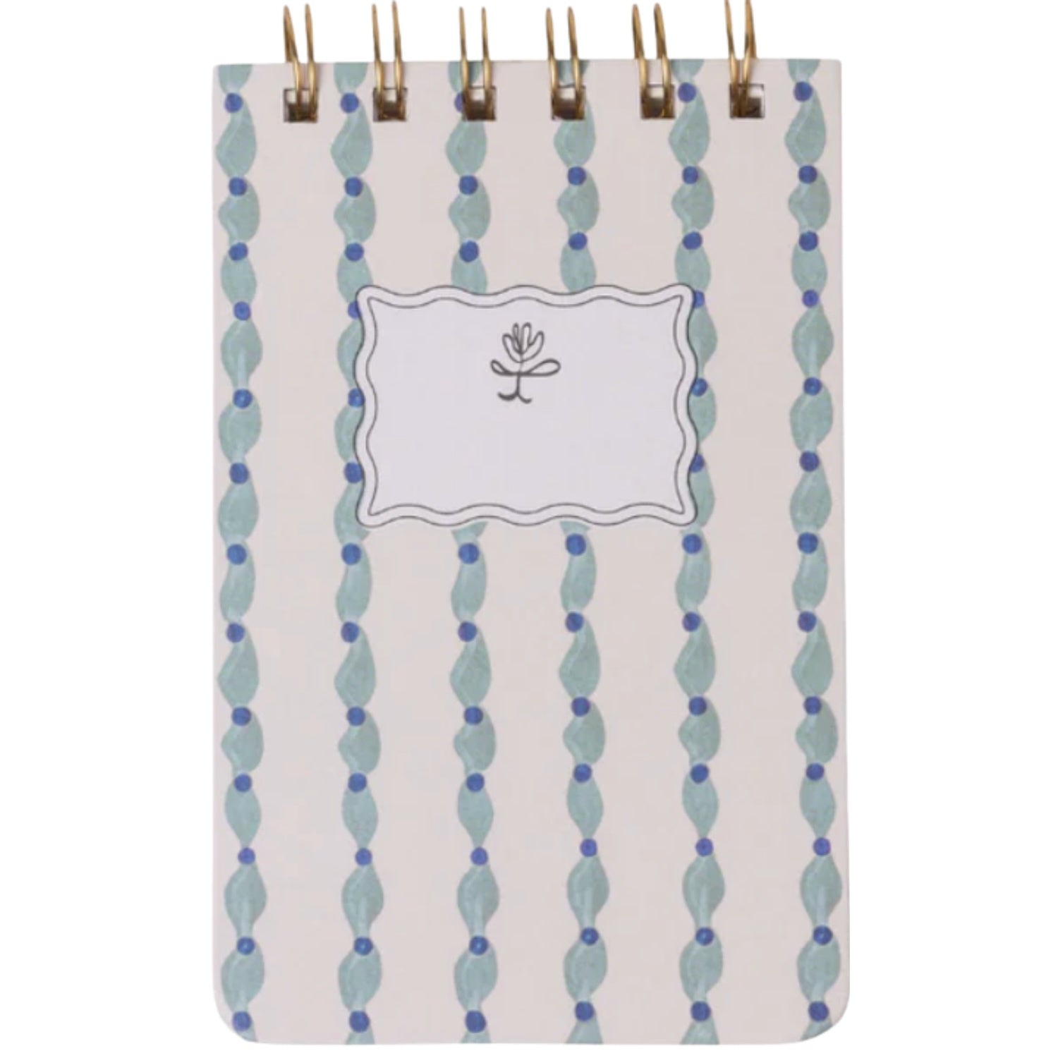 Twin Wire Notepad - Wavy Blue