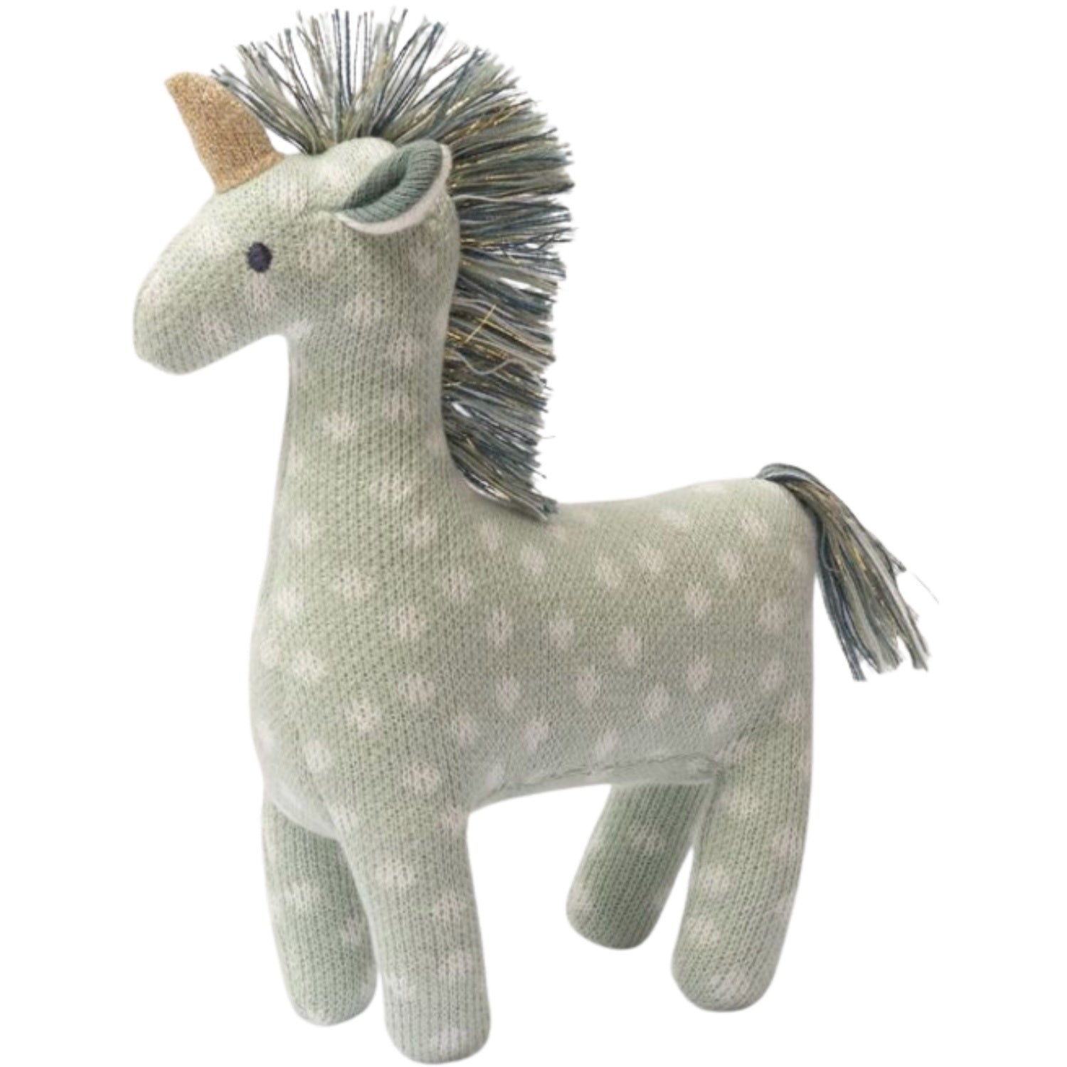 Unicorn Knit Rattle - Sage