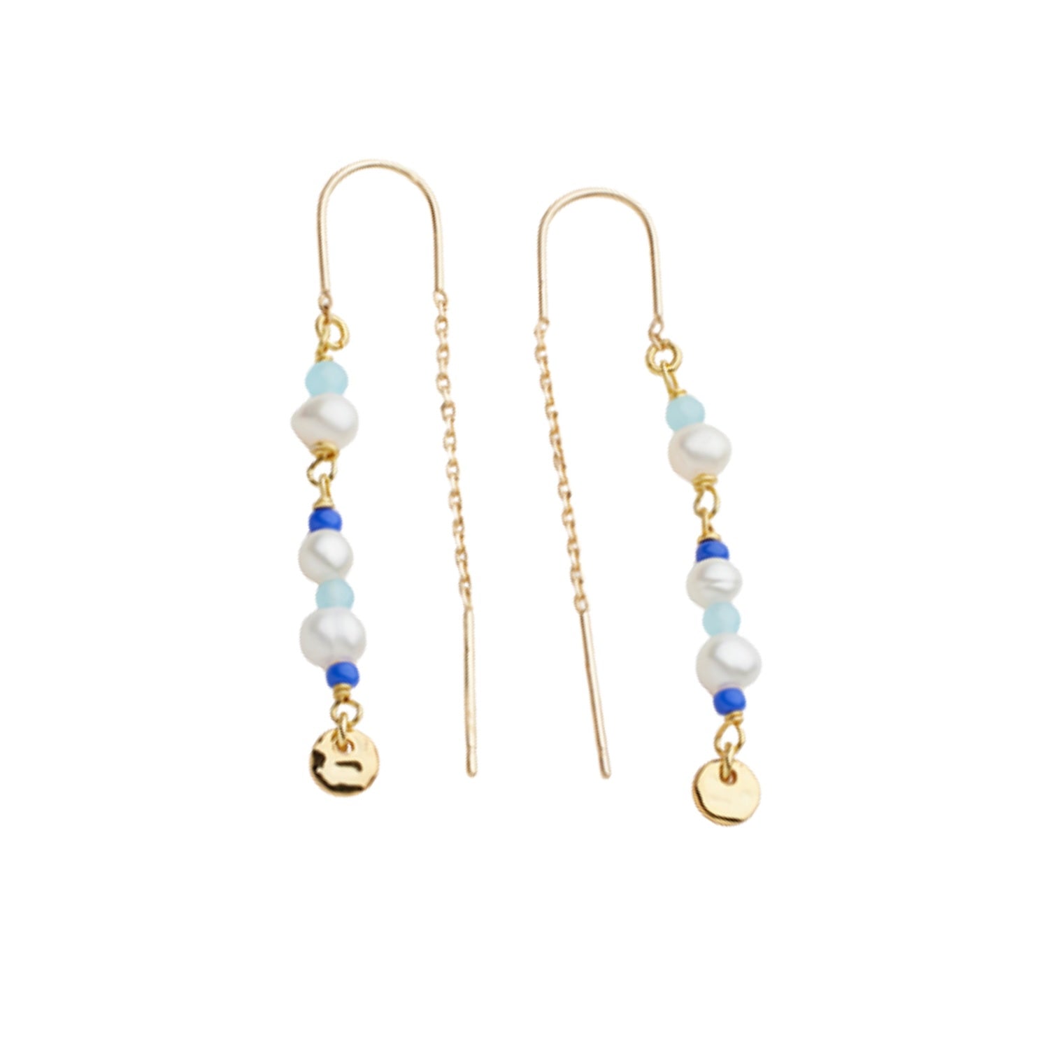 Alice Thread Earrings - Blue