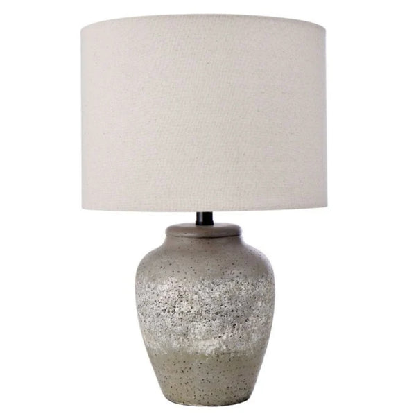 AM Rustic Stone Table Lamp
