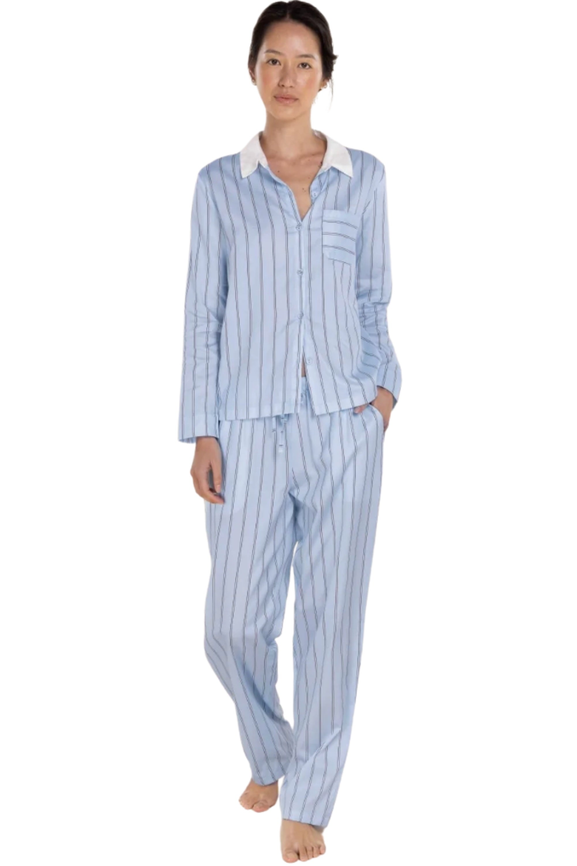 Belinda Long PJ Set - Blue Stripe