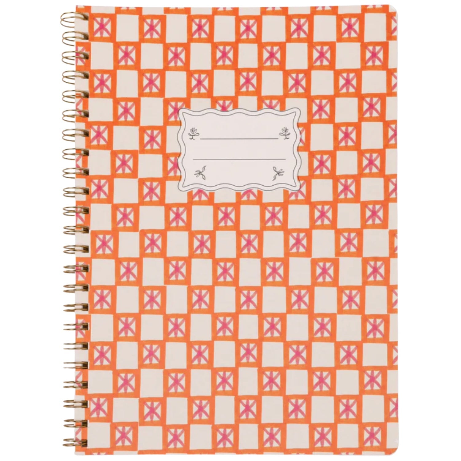 Twinwire Notebook - Orange Check