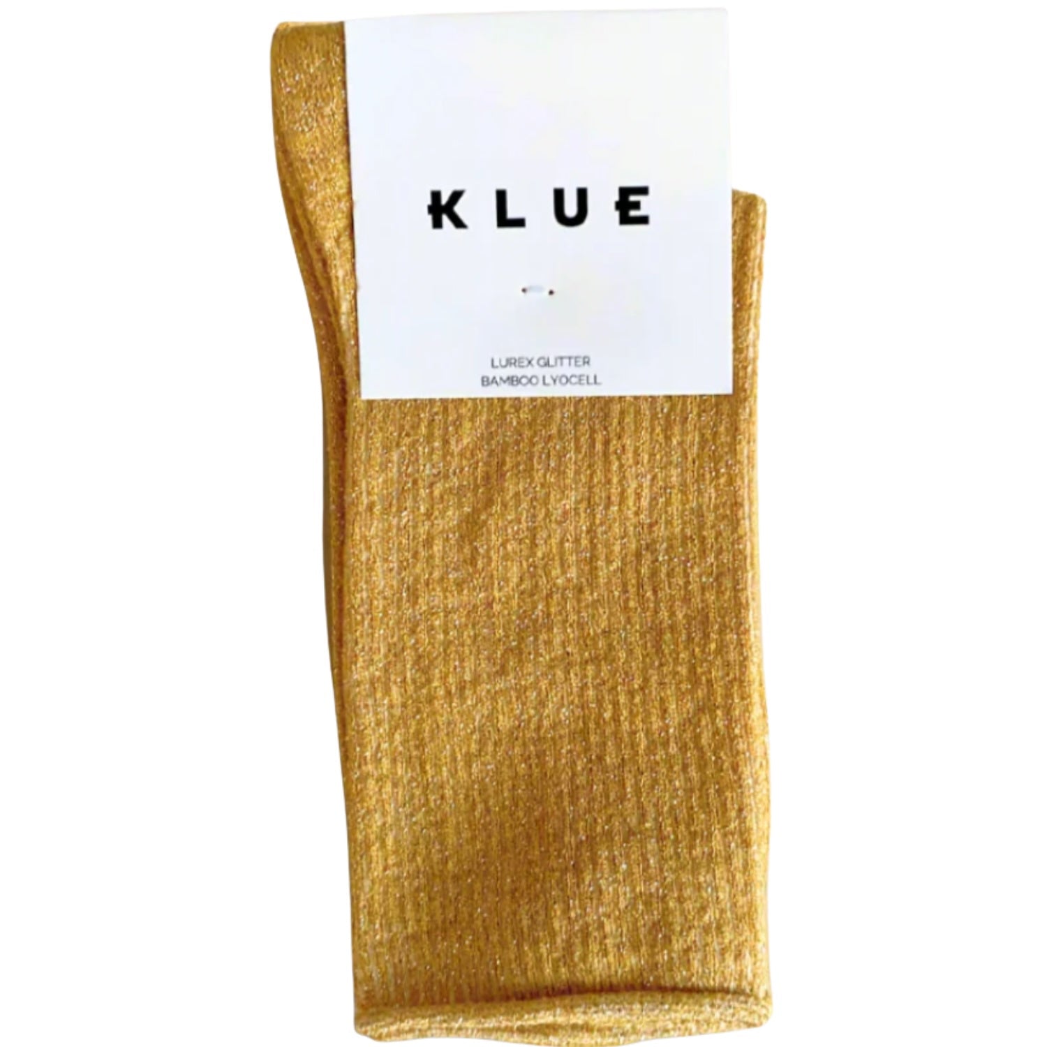 Glitter Lurex Socks - Mustard