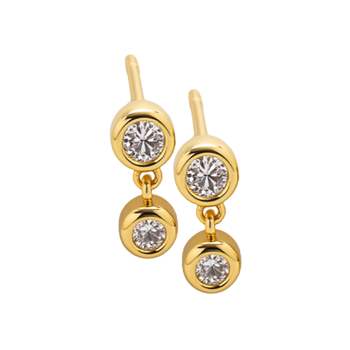 Amy Earrings - Gold/Clear