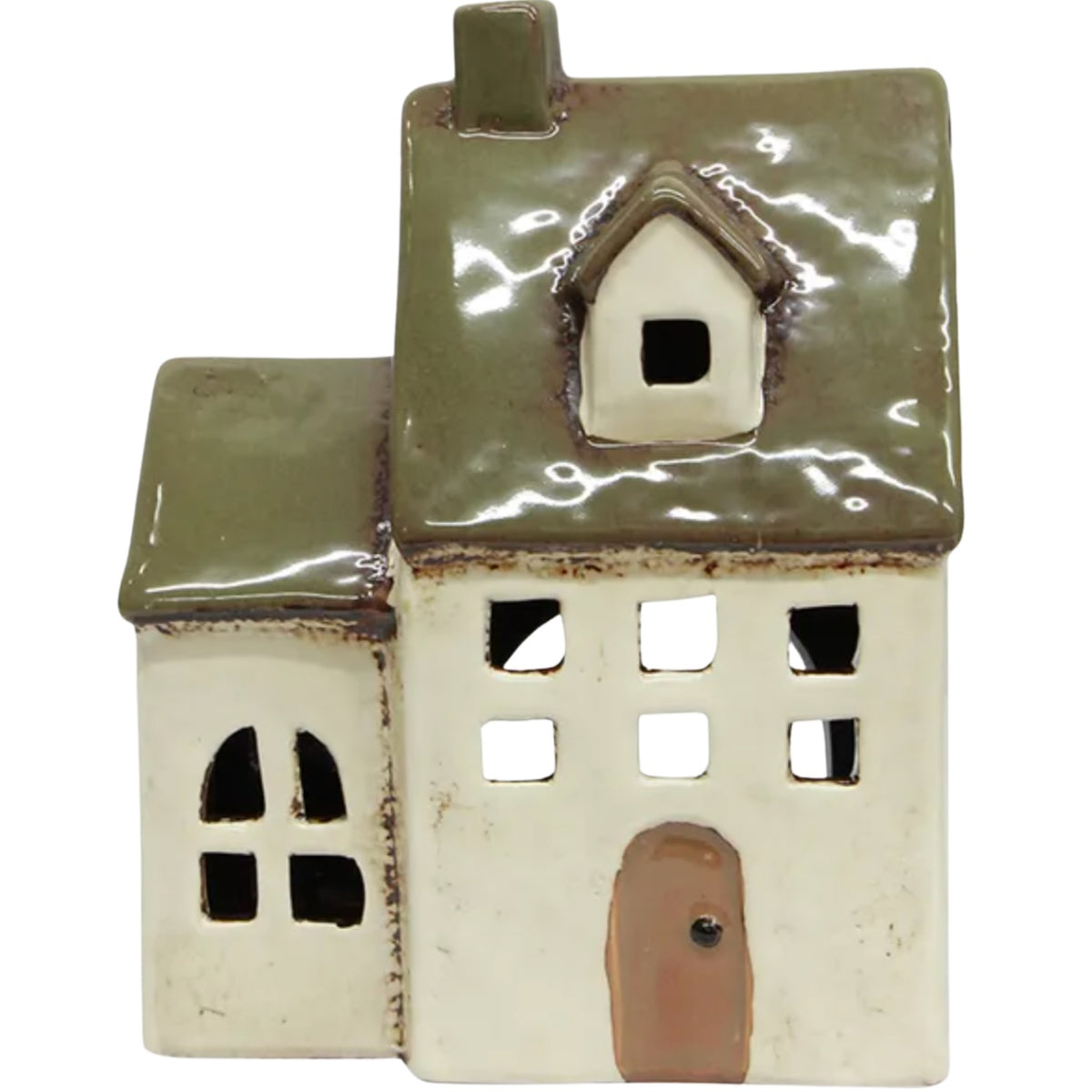 YA0046 Alsace Tea Light Chapel Olive Green