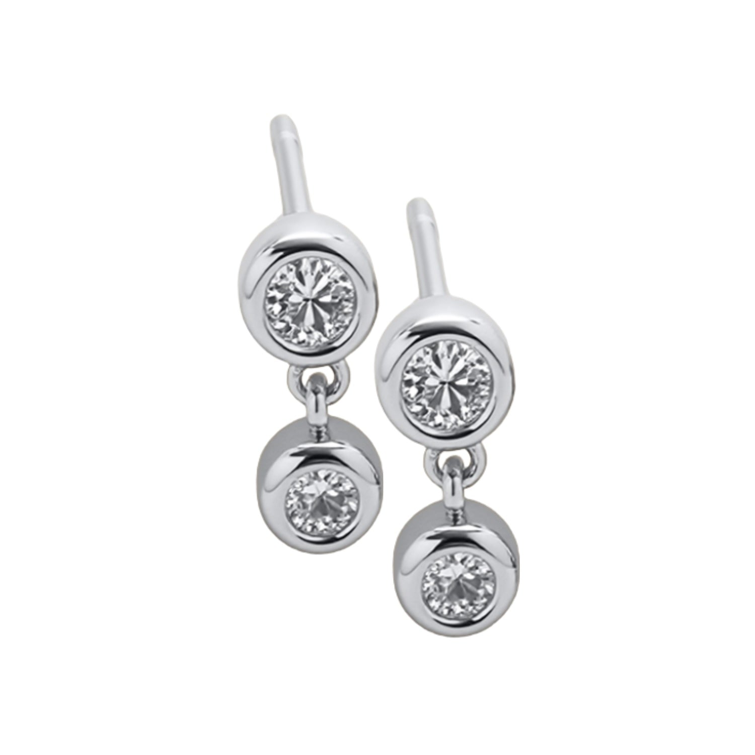 Amy Earring - Silver/Clear