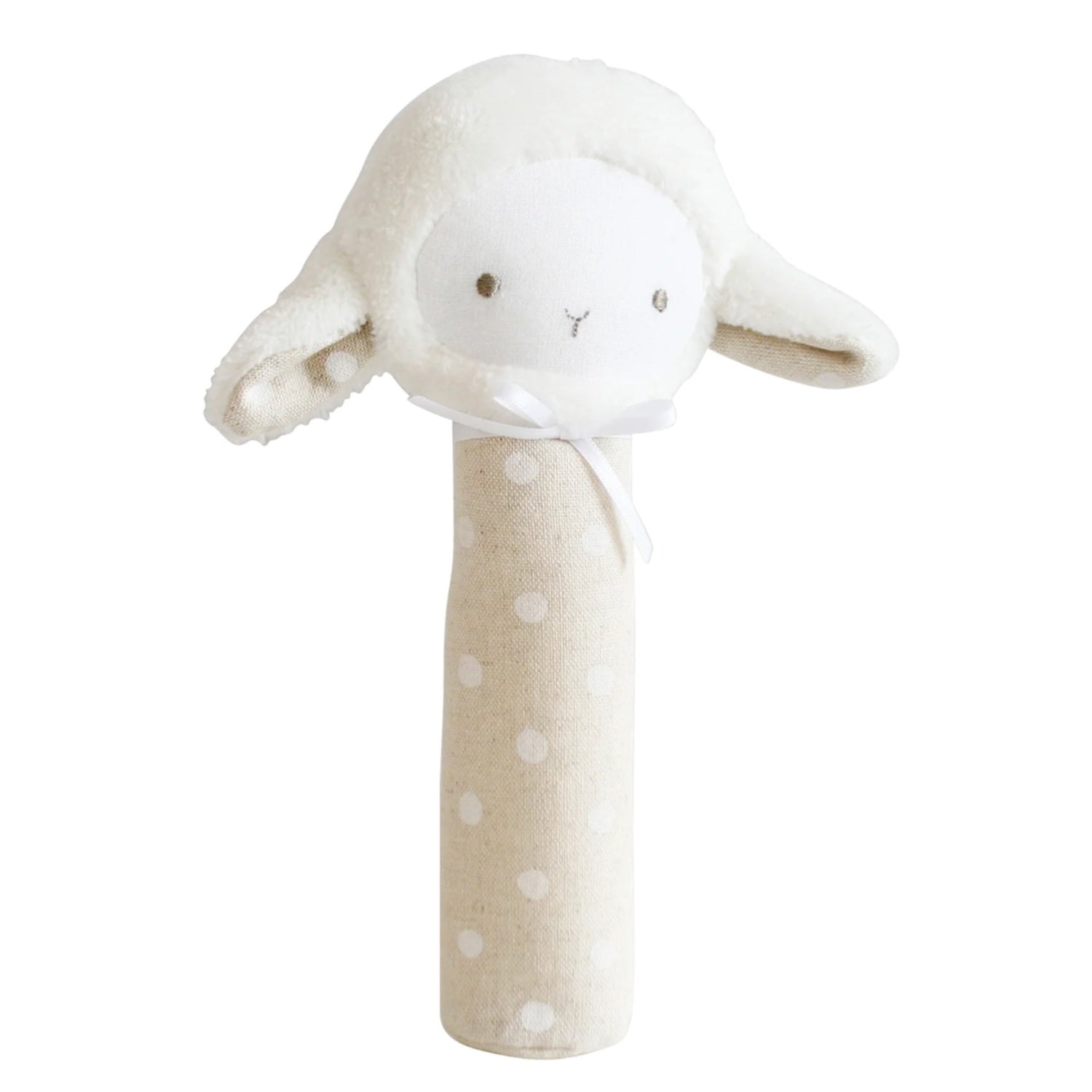 Lamby Squeaker - White Linen Spot