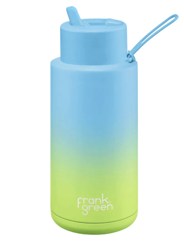 34oz Reusable Bottle Gradient Sky Blue / Pistachio Green