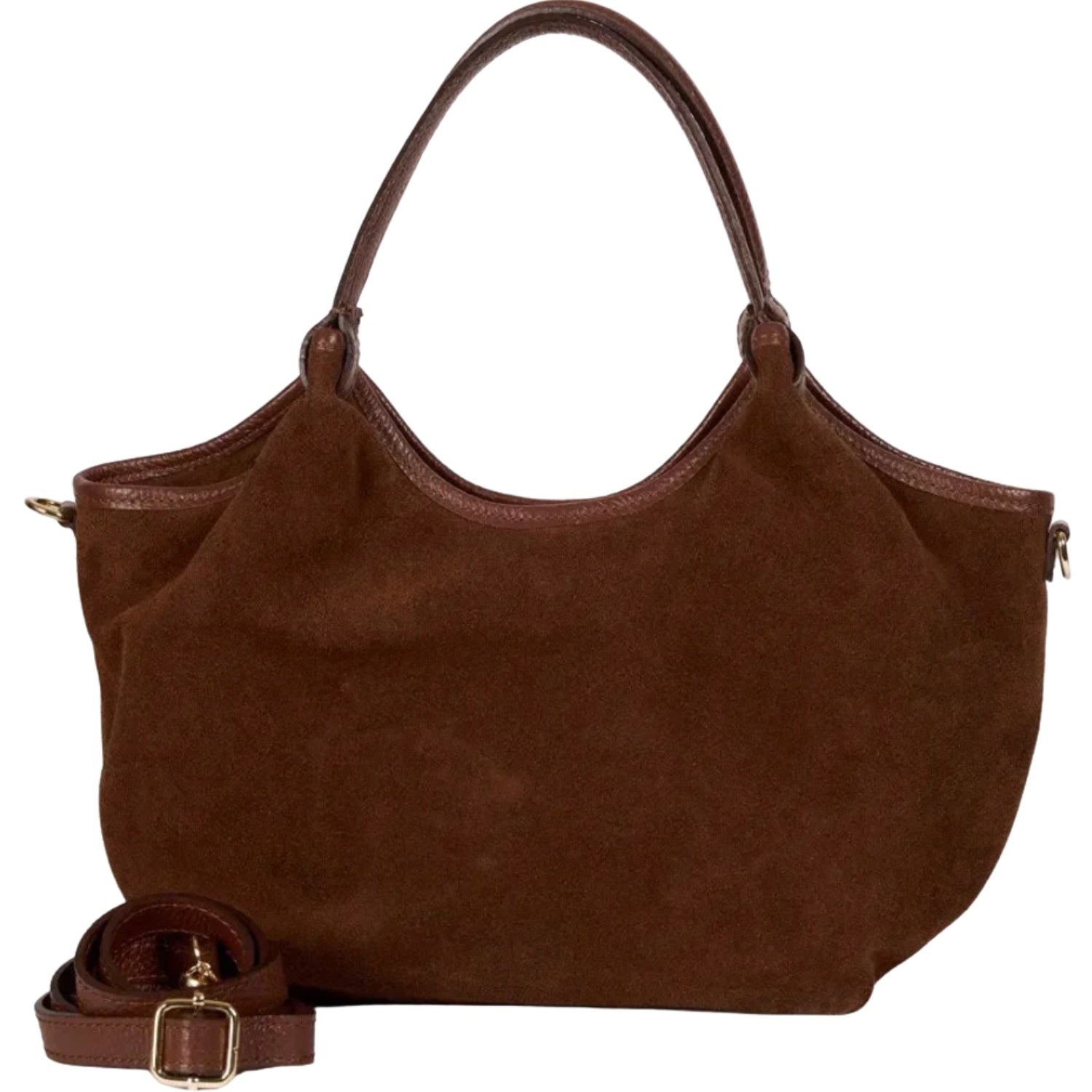 Hector Suede Handbag - Brown