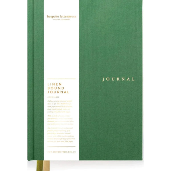 Linen Bound Journal - Fern Green