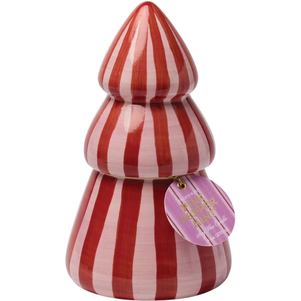 9oz Striped Tree - Pink Peppermint