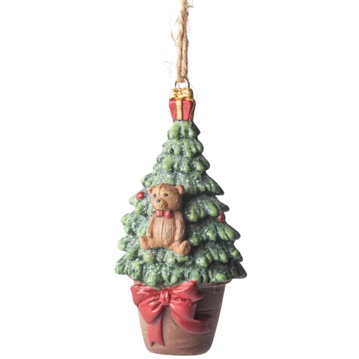 Hanging Potted Tree w/ Bear