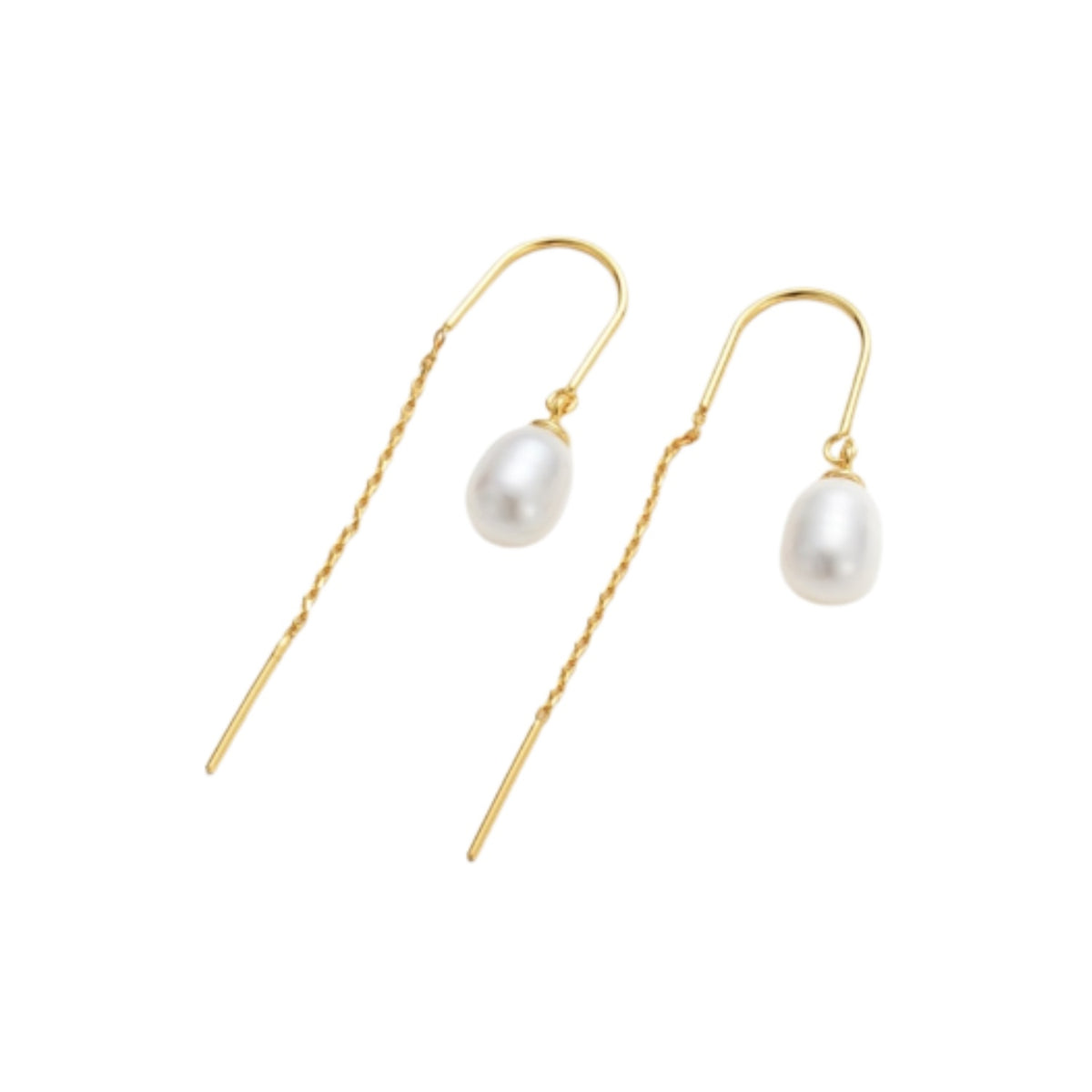 Talia Thread Earrings - Gold
