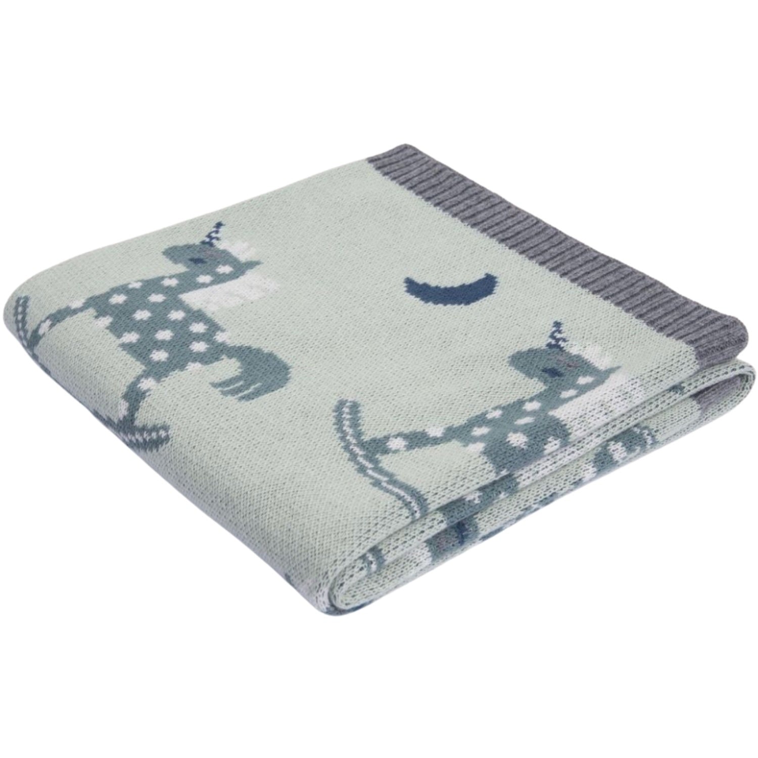 Unicorn Knit Blanket - Sage