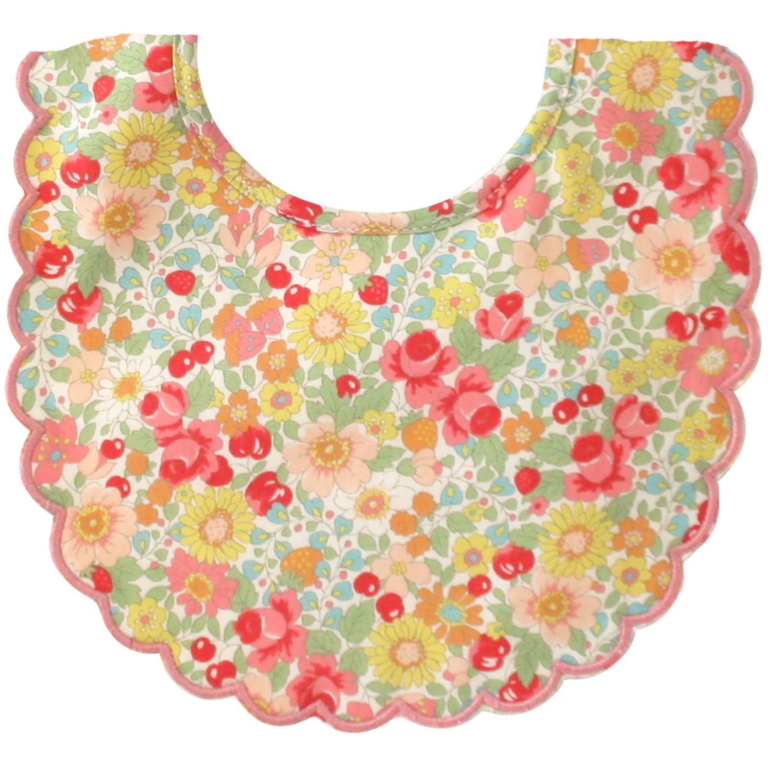 Scallop Bib - Spring Blossom