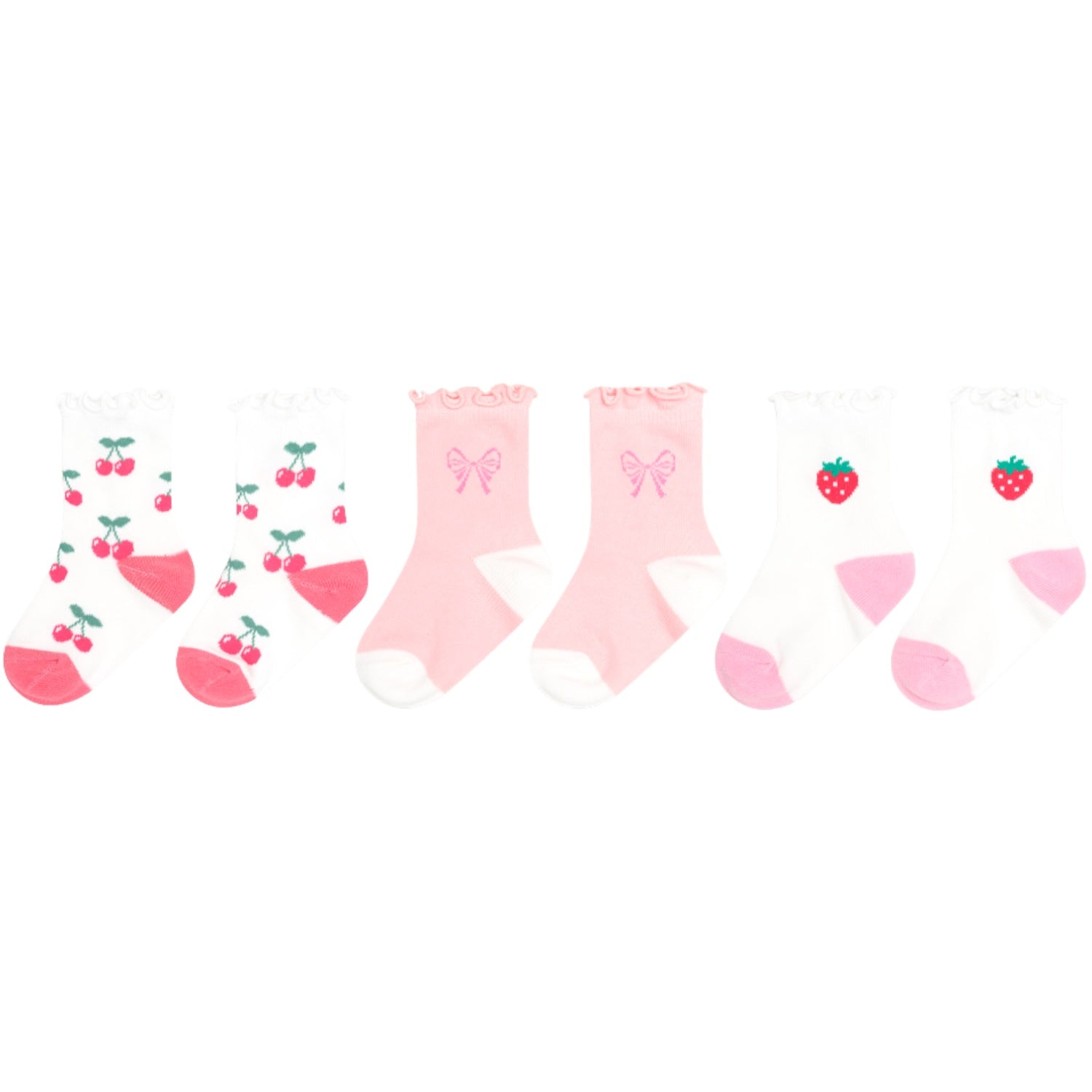 3pk Girls Frilly Socks