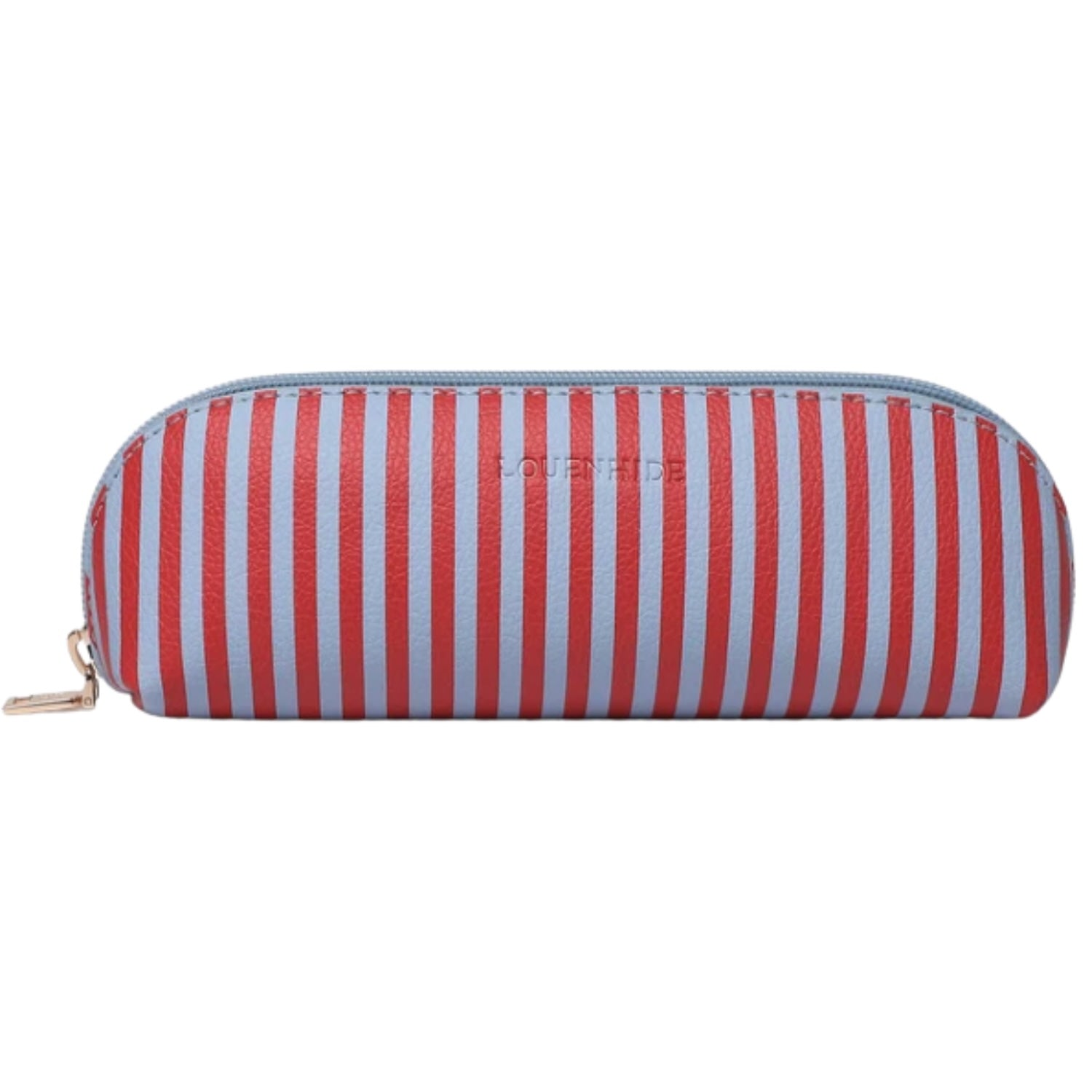 Jayne Stripe Makeup Bag - Red/Blue