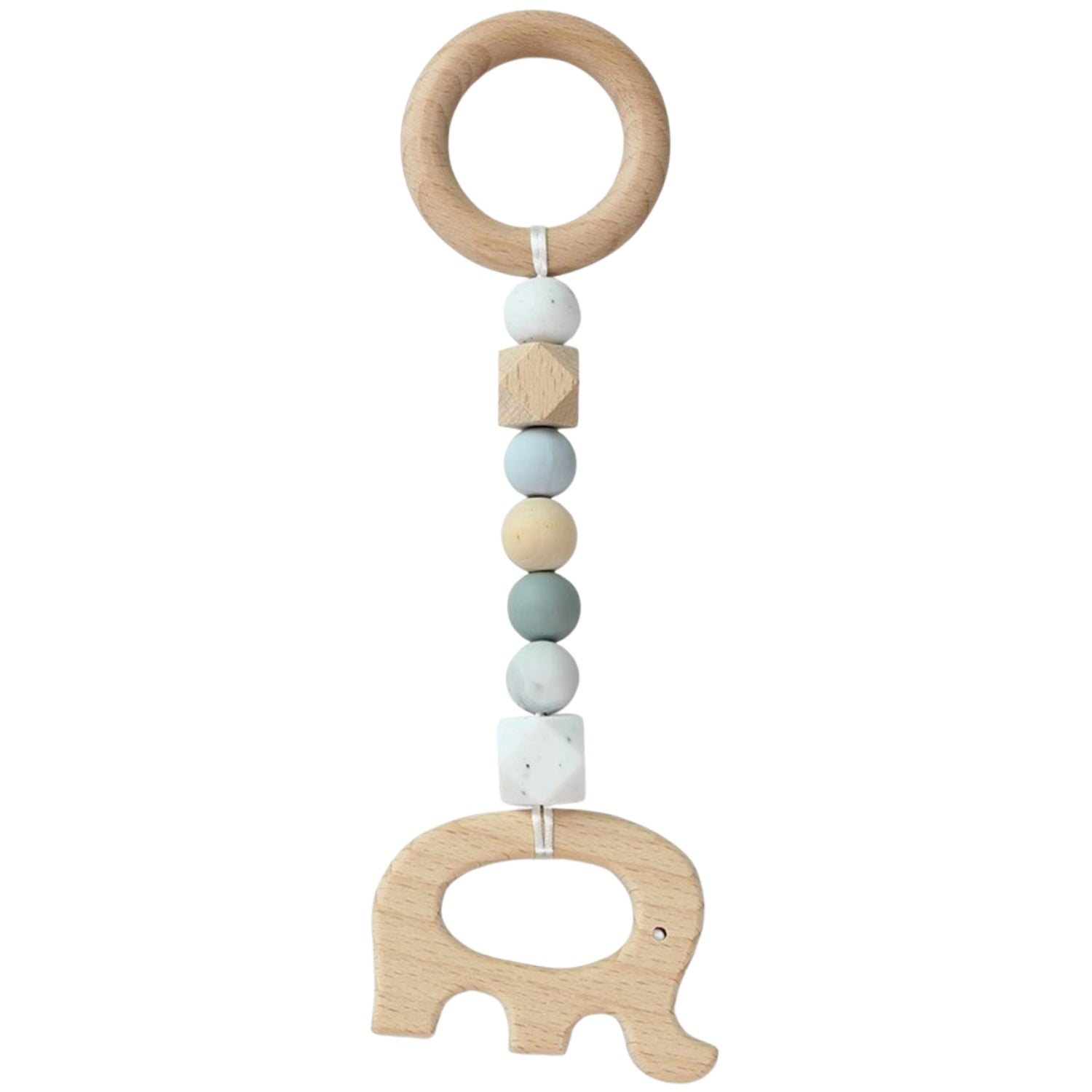 Elephant Beech Wood Teether - Grey