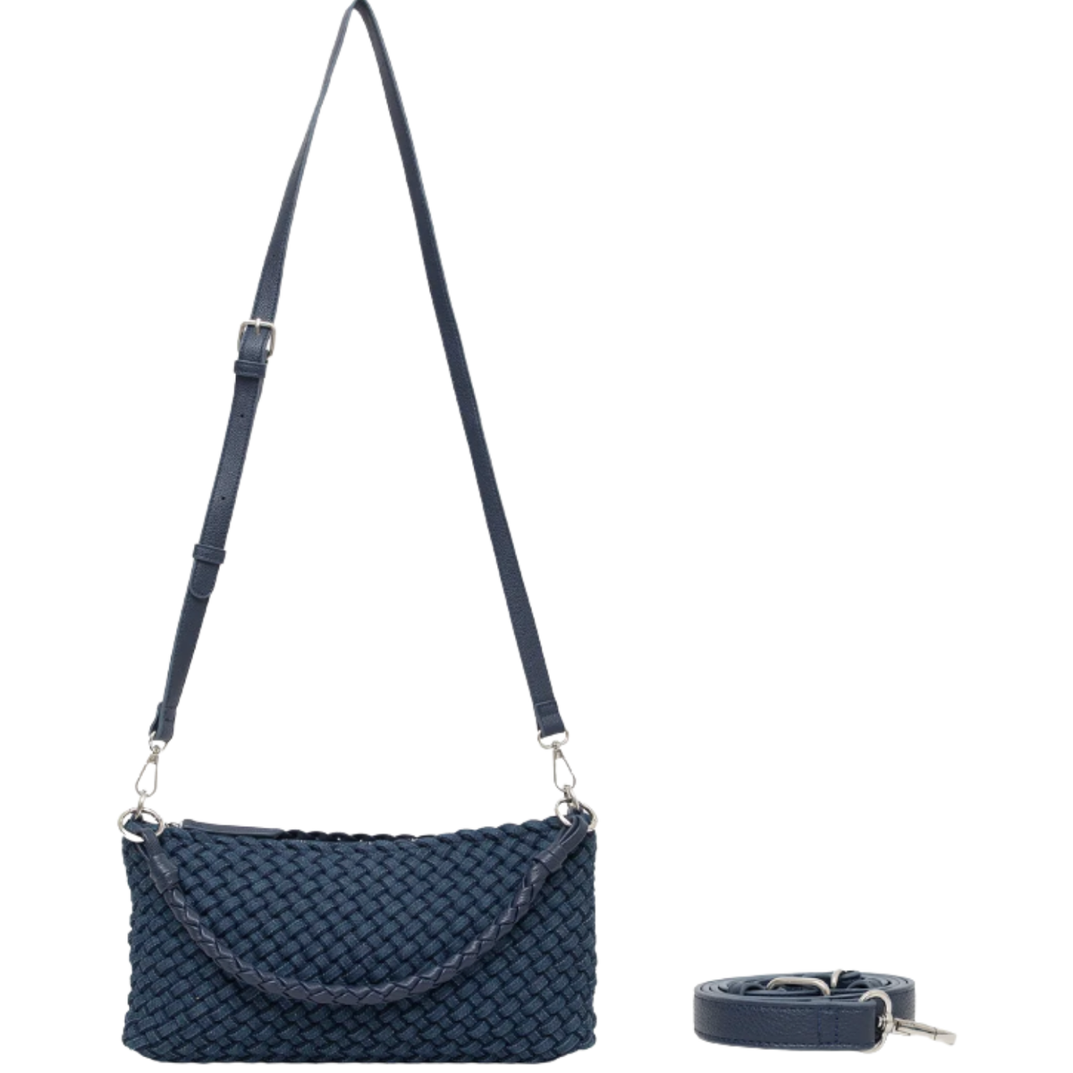 Lolita Woven Handbag - Denim