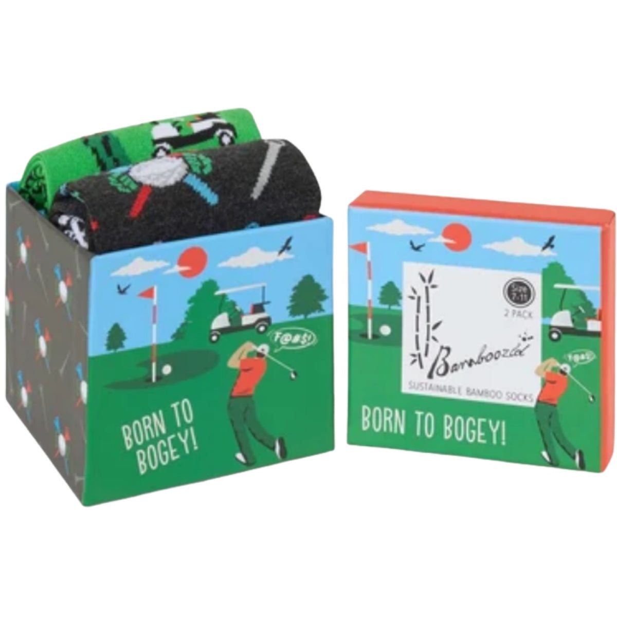 Born To Bogey Socks 2pk - (7-11)