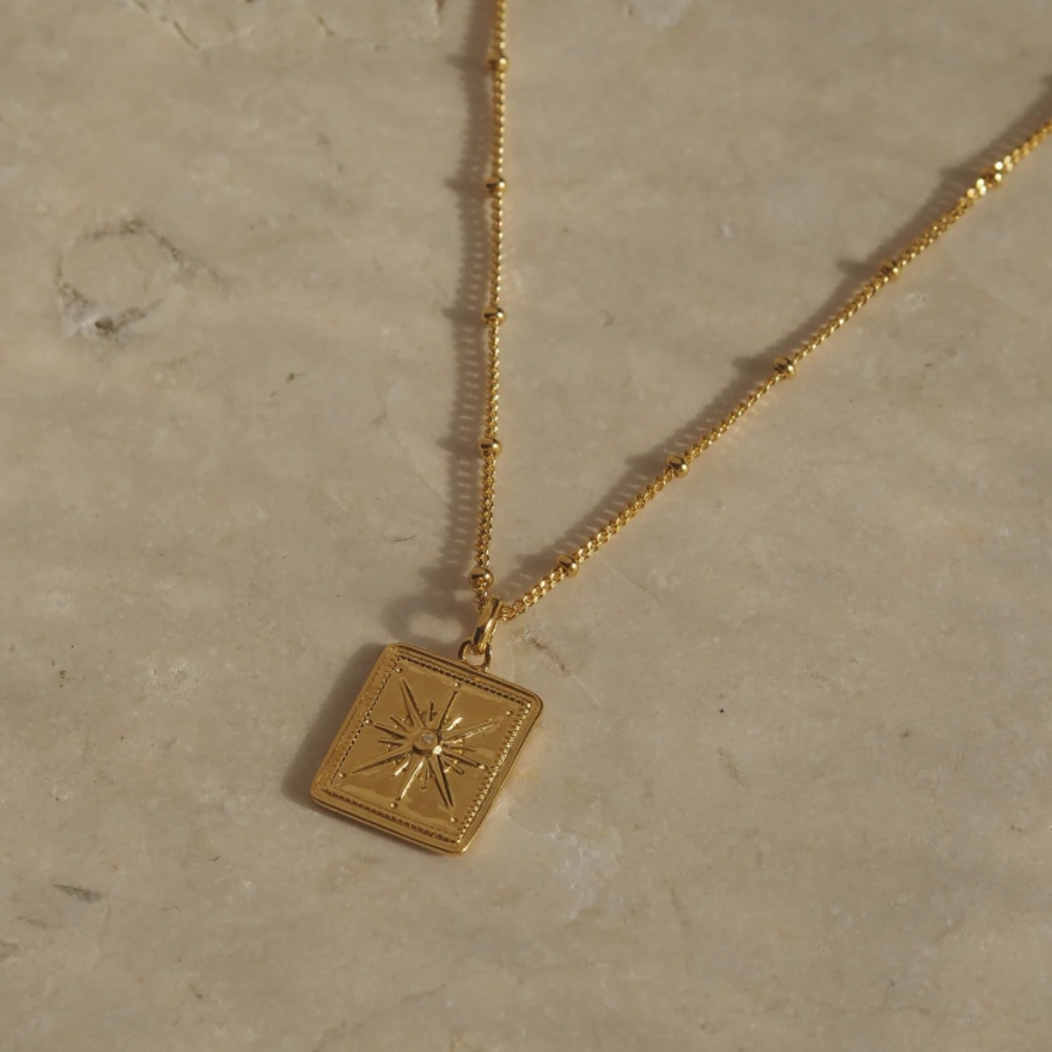True North Coin Necklace - Gold