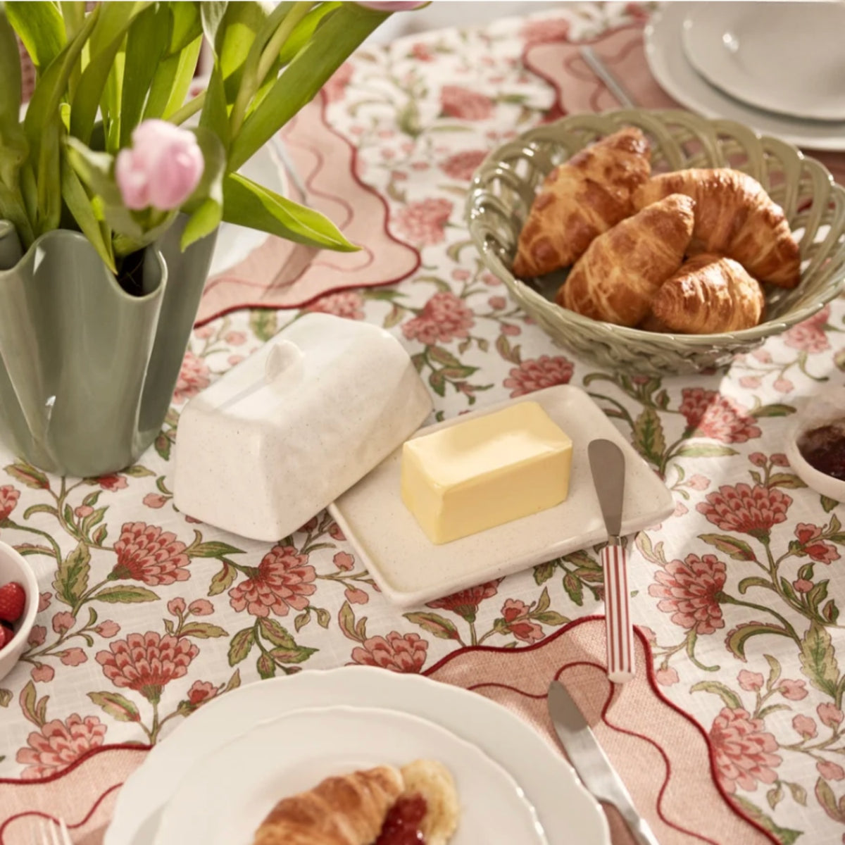Sullivan Butter Dish - White