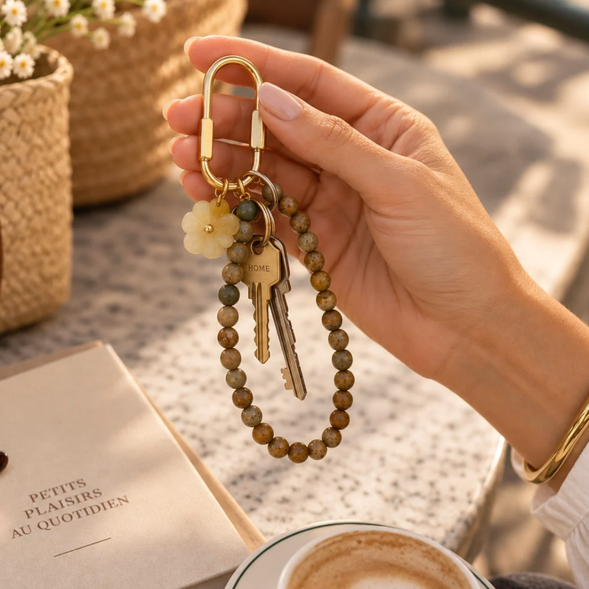 Gemstone Keyring - Natural